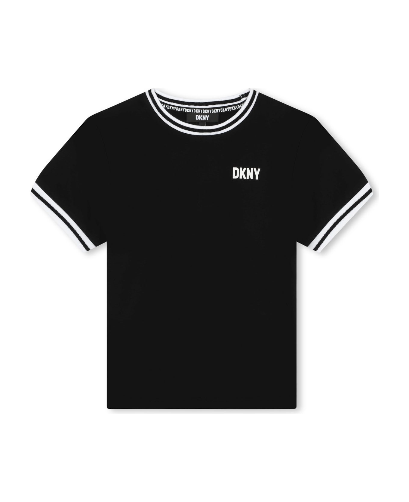 DKNY T-shirt With Logo - Black Tシャツ＆ポロシャツ