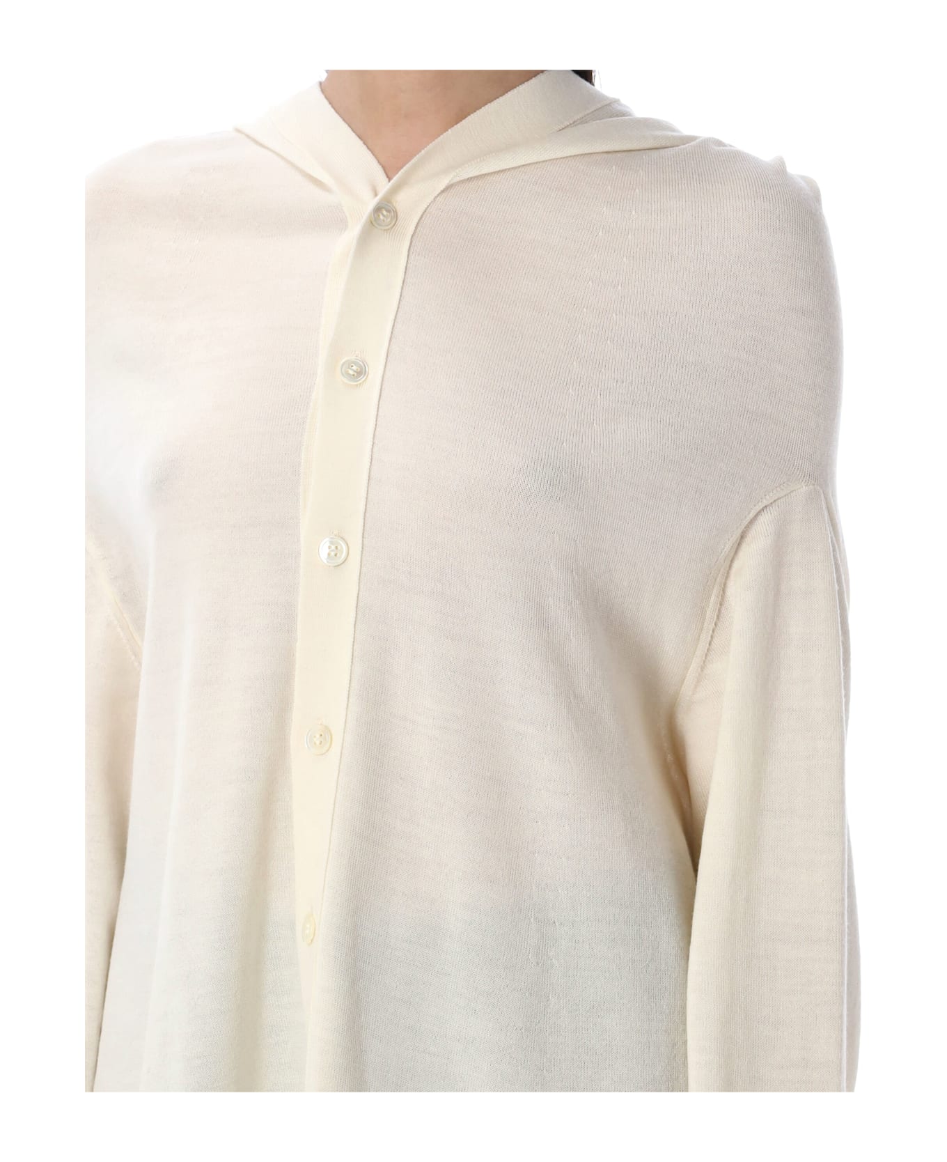 Comme des Garçons Hooded Cardigan - OFF WHITE