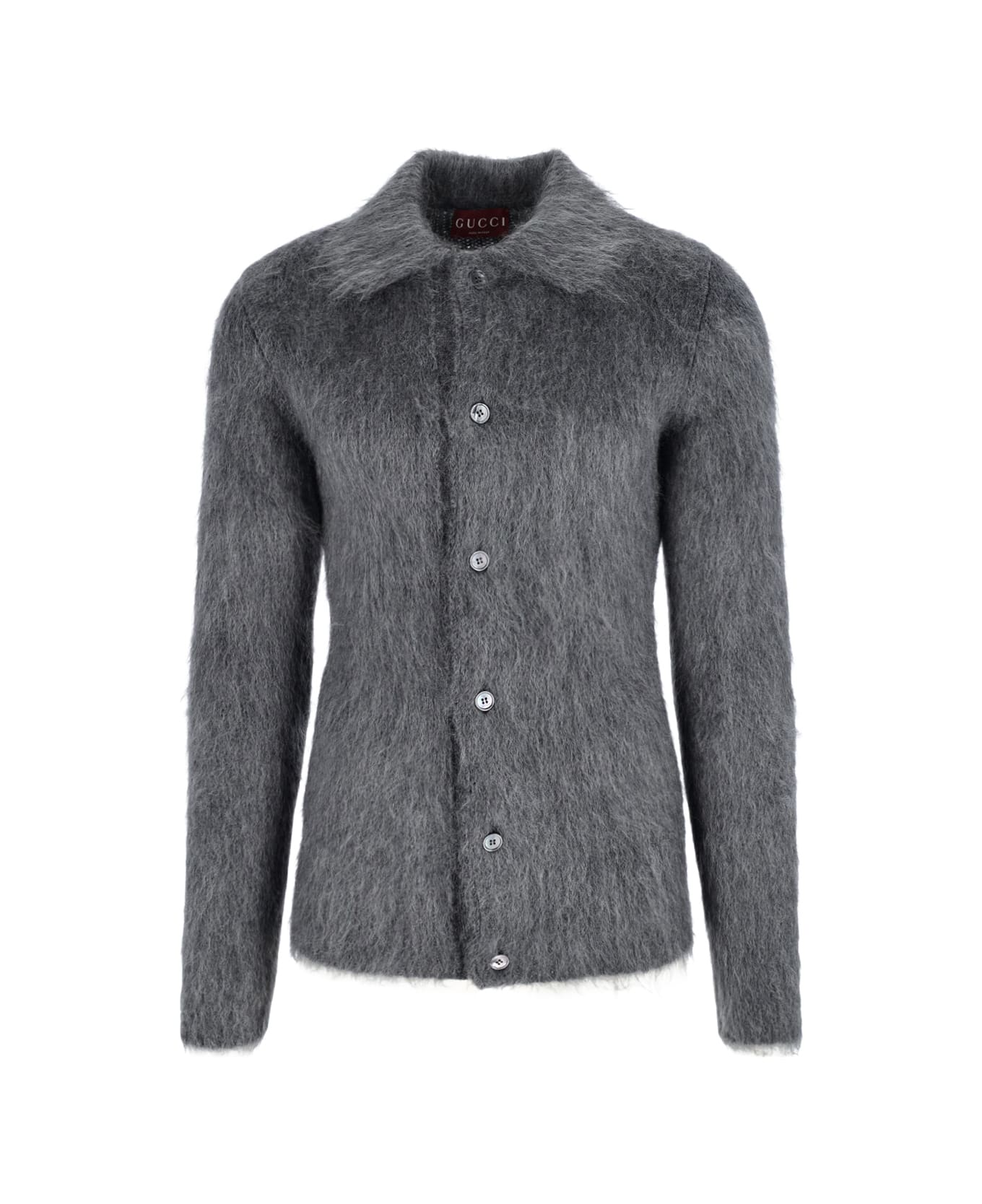 Gucci Mohair Blend Cardigan - Gray