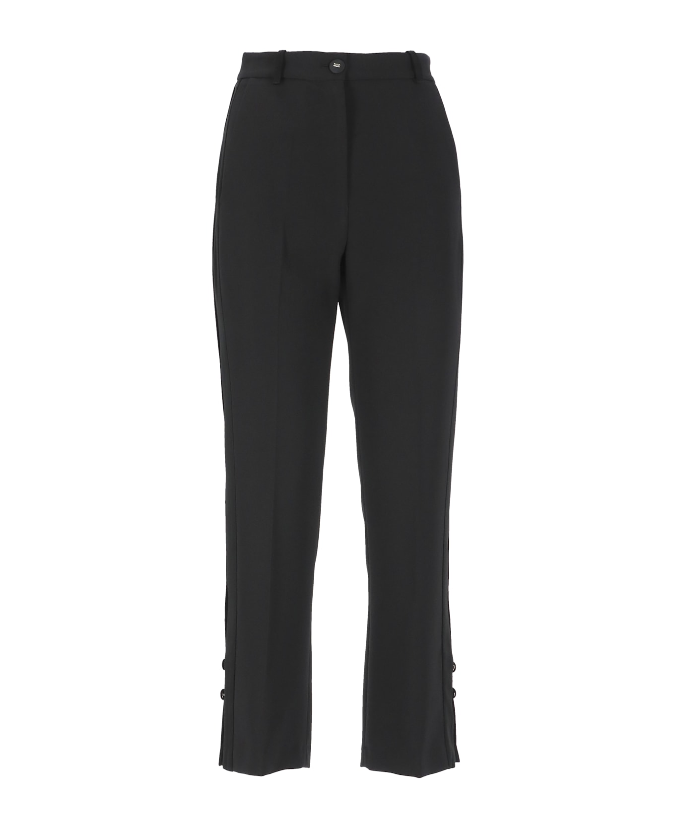 Elisabetta Franchi Cropped Flared Trousers - Black