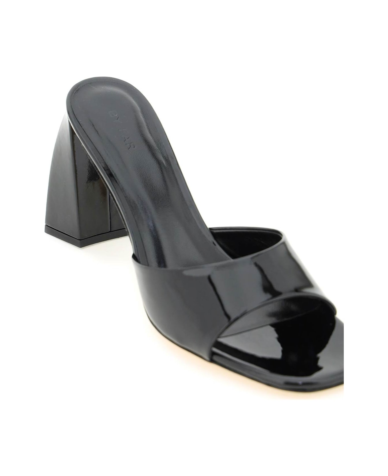 BY FAR Patent Leather 'michele' Mules - BLACK (Black)
