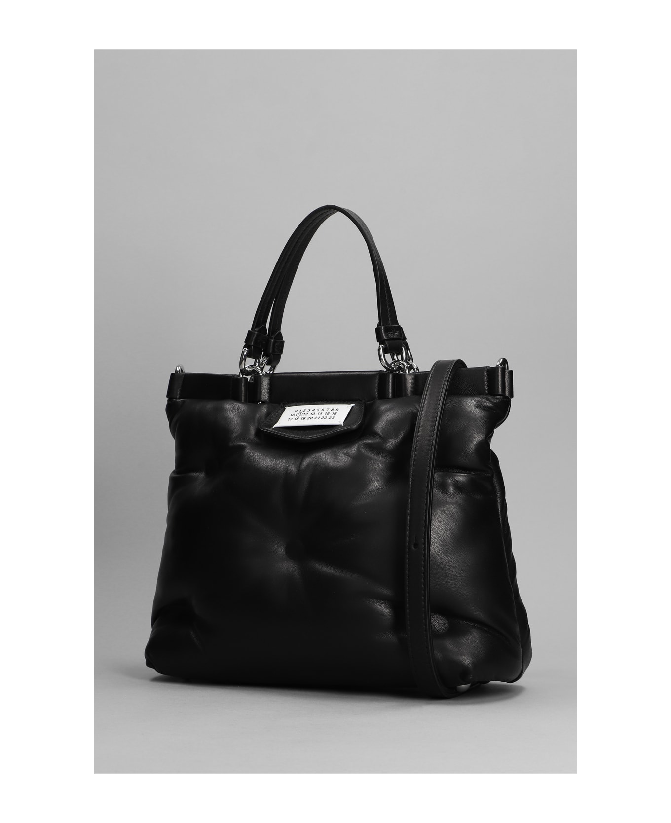 Maison Margiela Glam Slam Shoulder Bag In Black Leather - black