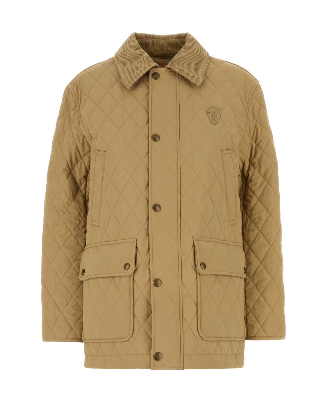 Burberry Beige Nylon Jacket - FLAXSANDIPCHECK