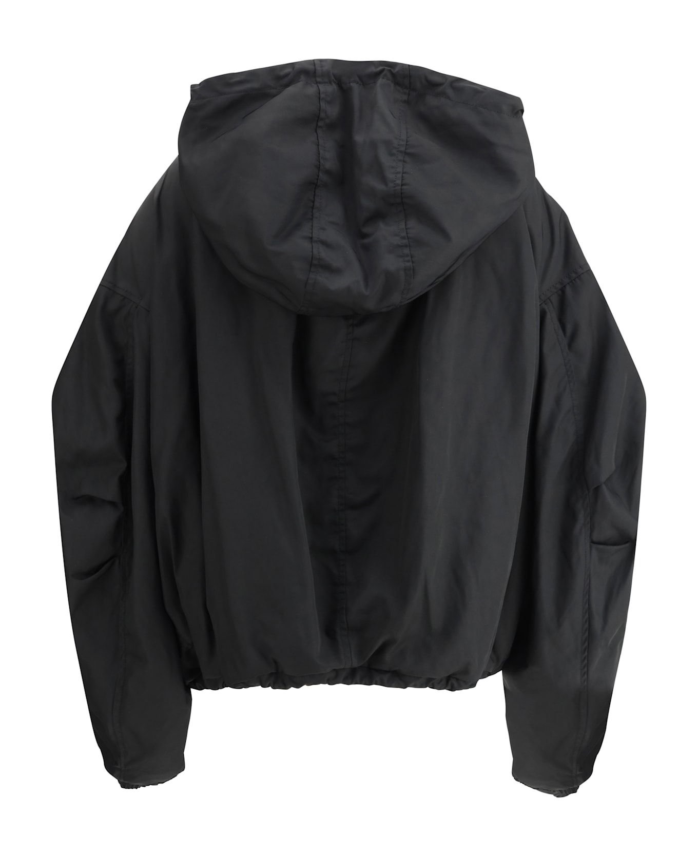The Attico Nylon Windbreaker Jacket - Black