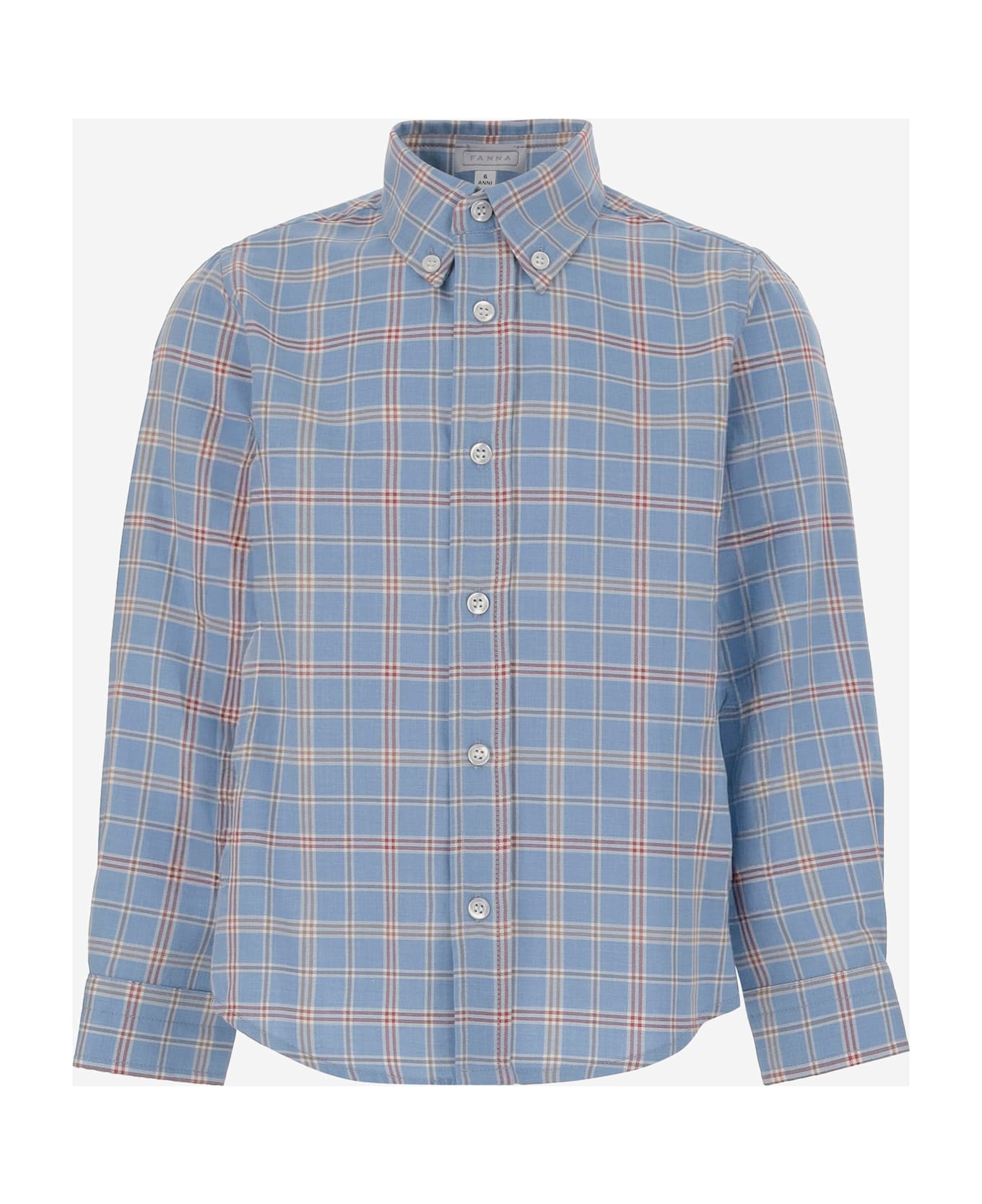Nicoletta Fanna Cotton Shirt With Check Pattern - Red
