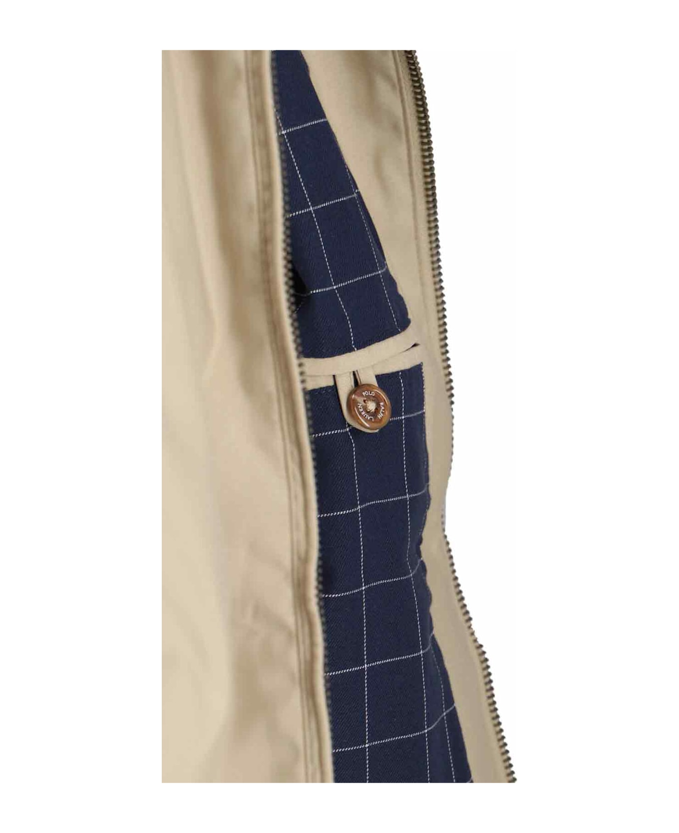 Ralph Lauren Logo Zip Jacket - KHAKI UNIFORM