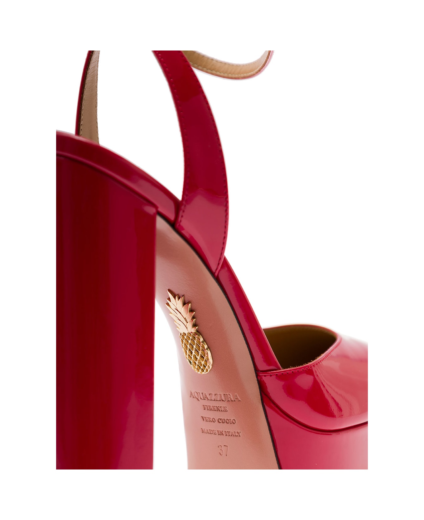 Aquazzura 'so High Plateau' Red Platform Sandals In Glossy Patent Leather Woman Aquazzura - Red