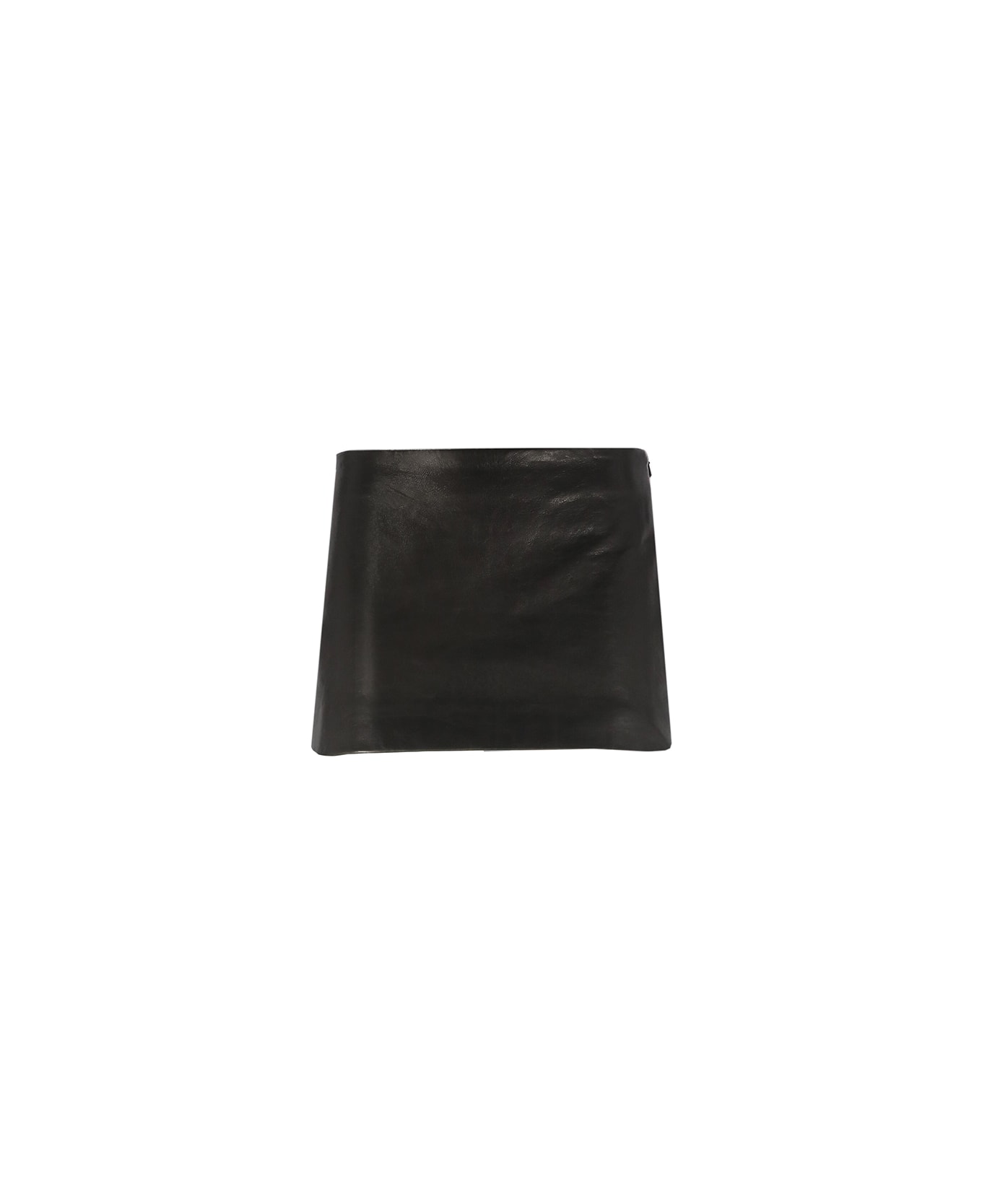 Khaite Leather Miniskirt - Black