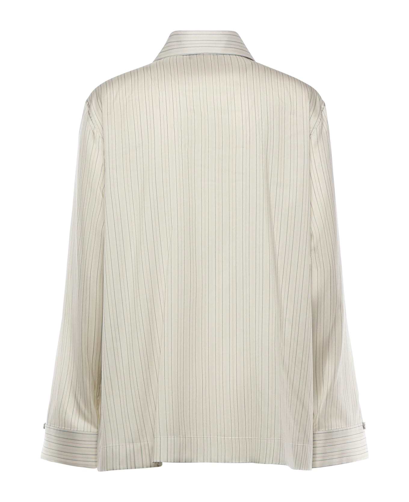 Fendi Striped Silk Shirt - White