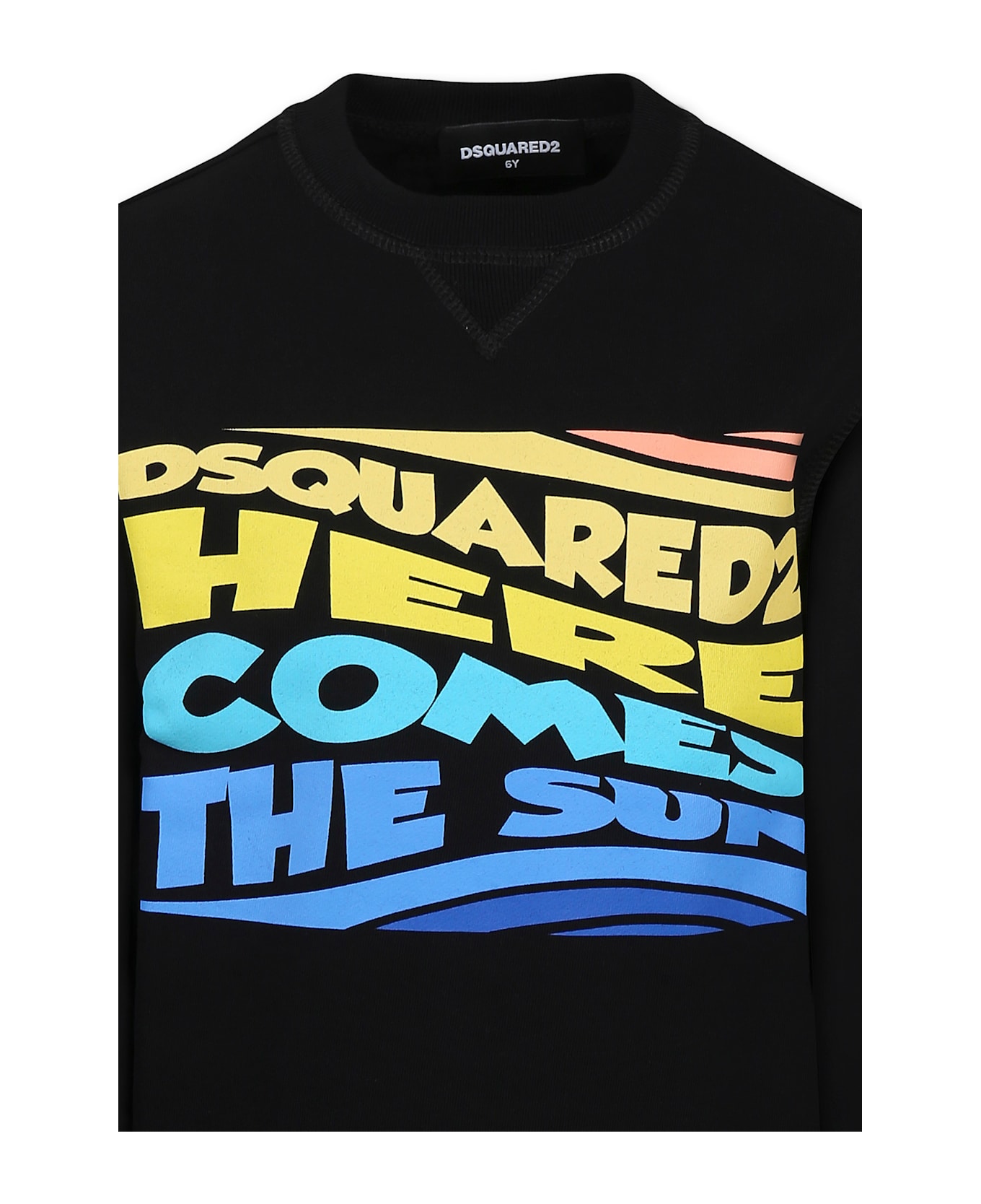 Dsquared2 Black Sweatshirt For Boy With Logo - Black