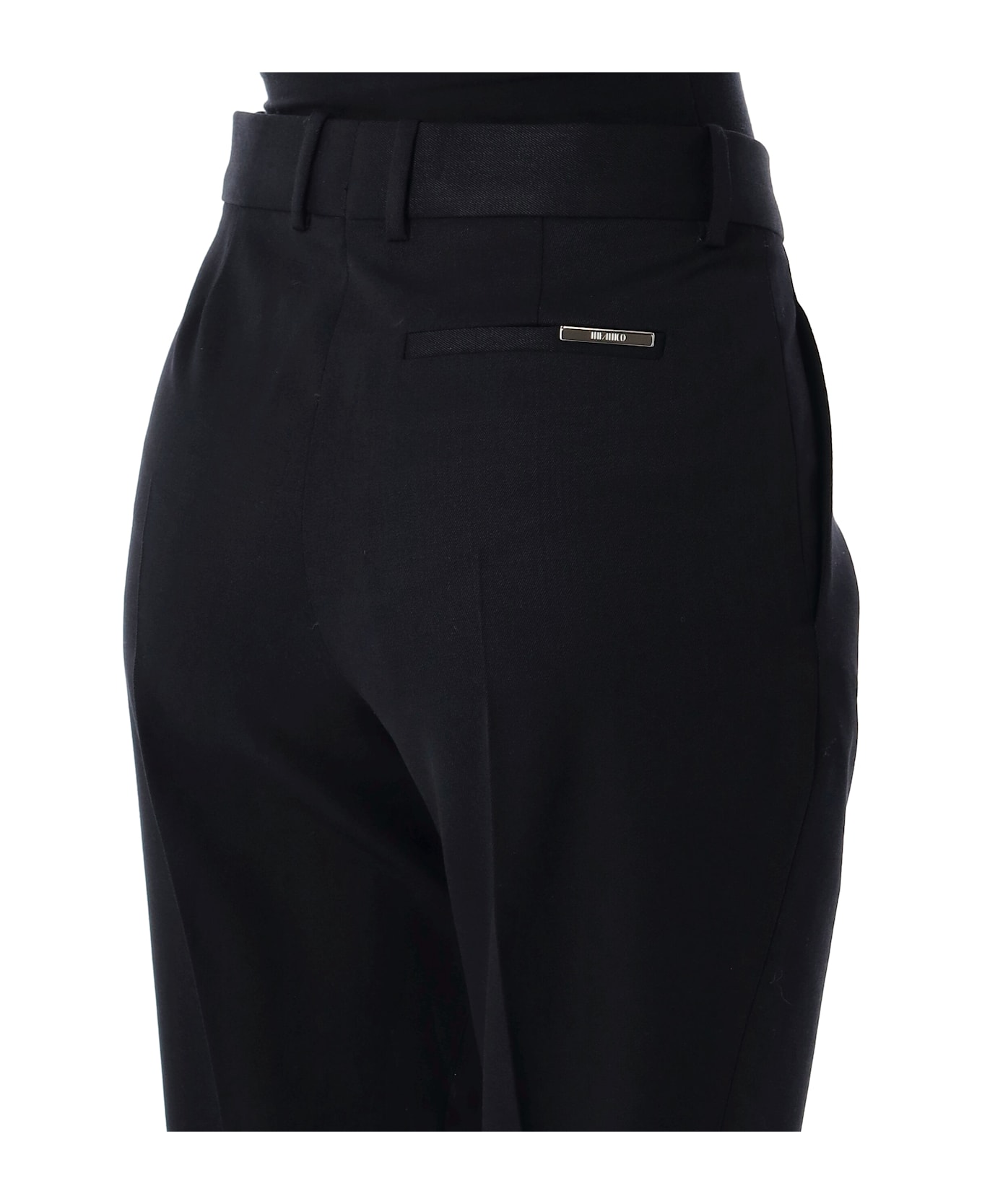 The Attico Low-waisted Trousers - BLACK
