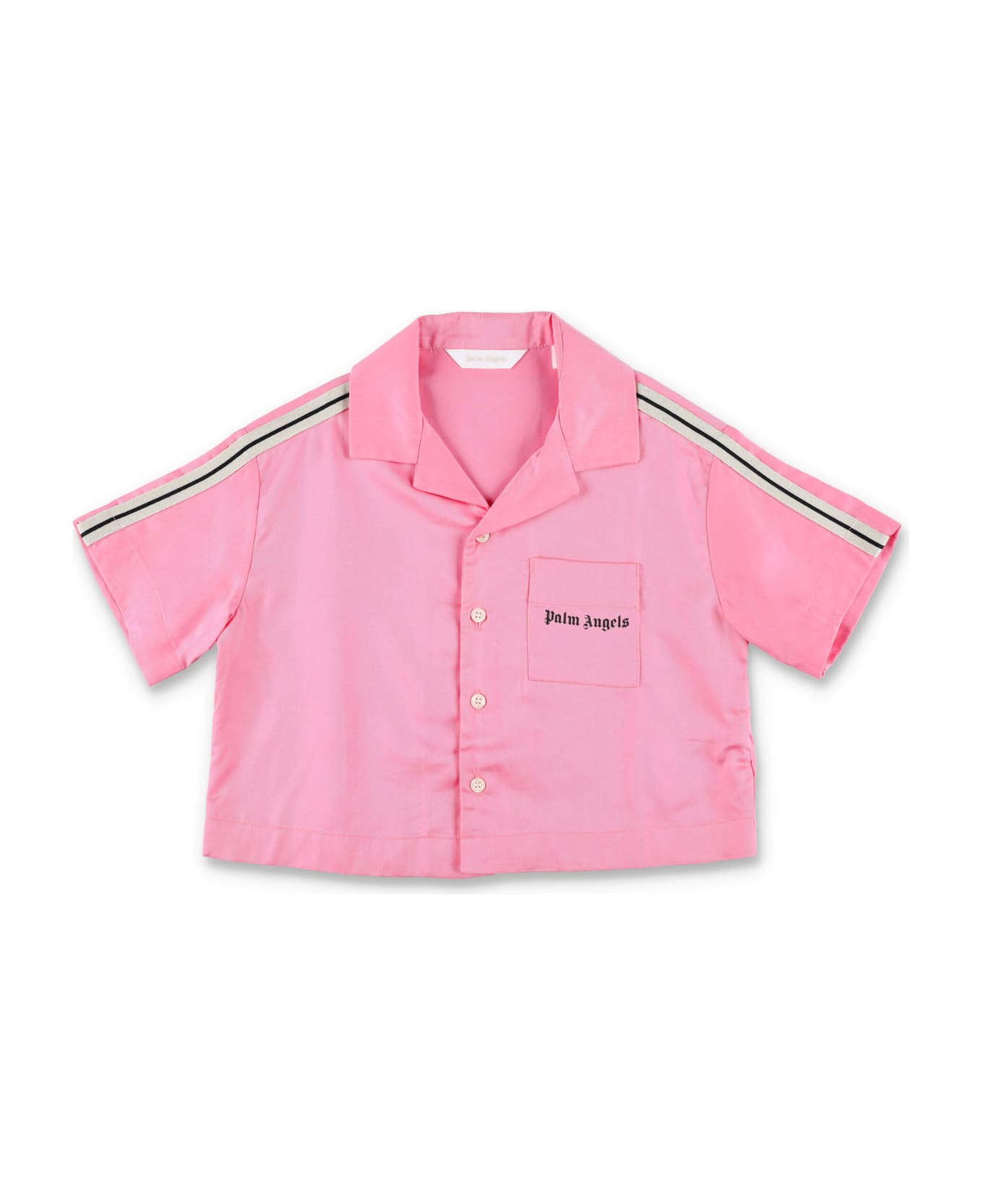 Palm Angels Pa Track Cropped Shirt - PINK シャツ