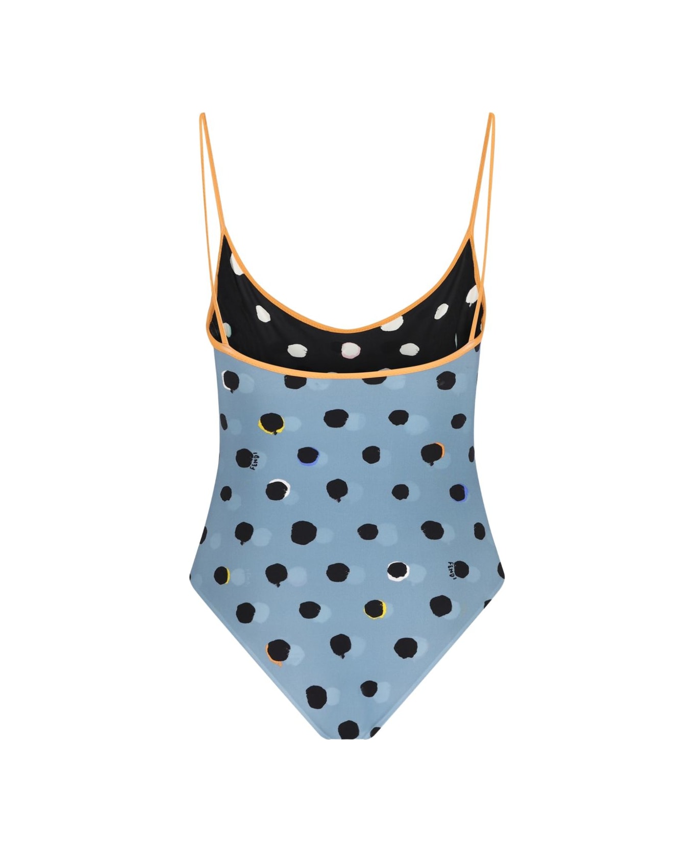 Fendi Dotted Swimsuit - Black