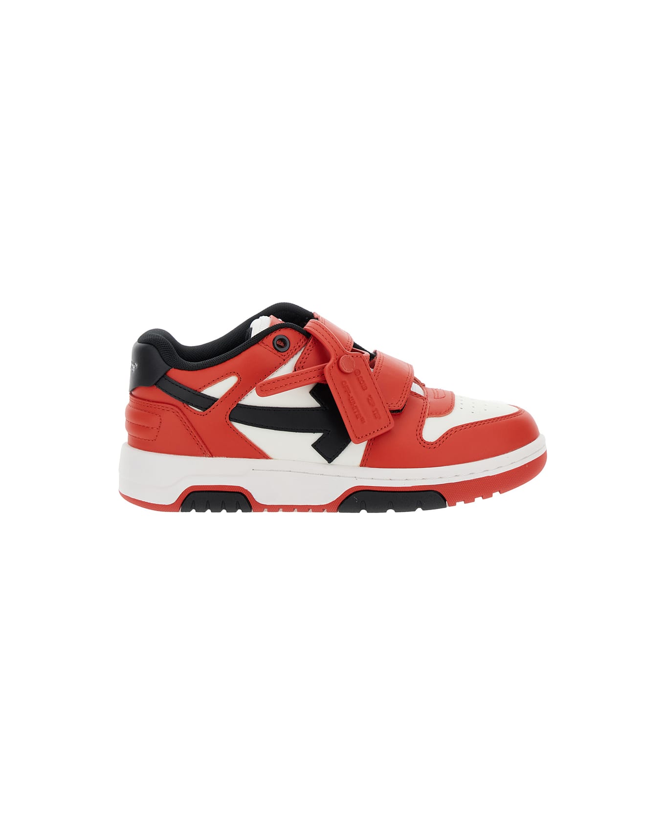 Off-White 'out Of Office' Multicolor Low Top Sneakers With Velcro Straps In Leather Boy - Multicolor