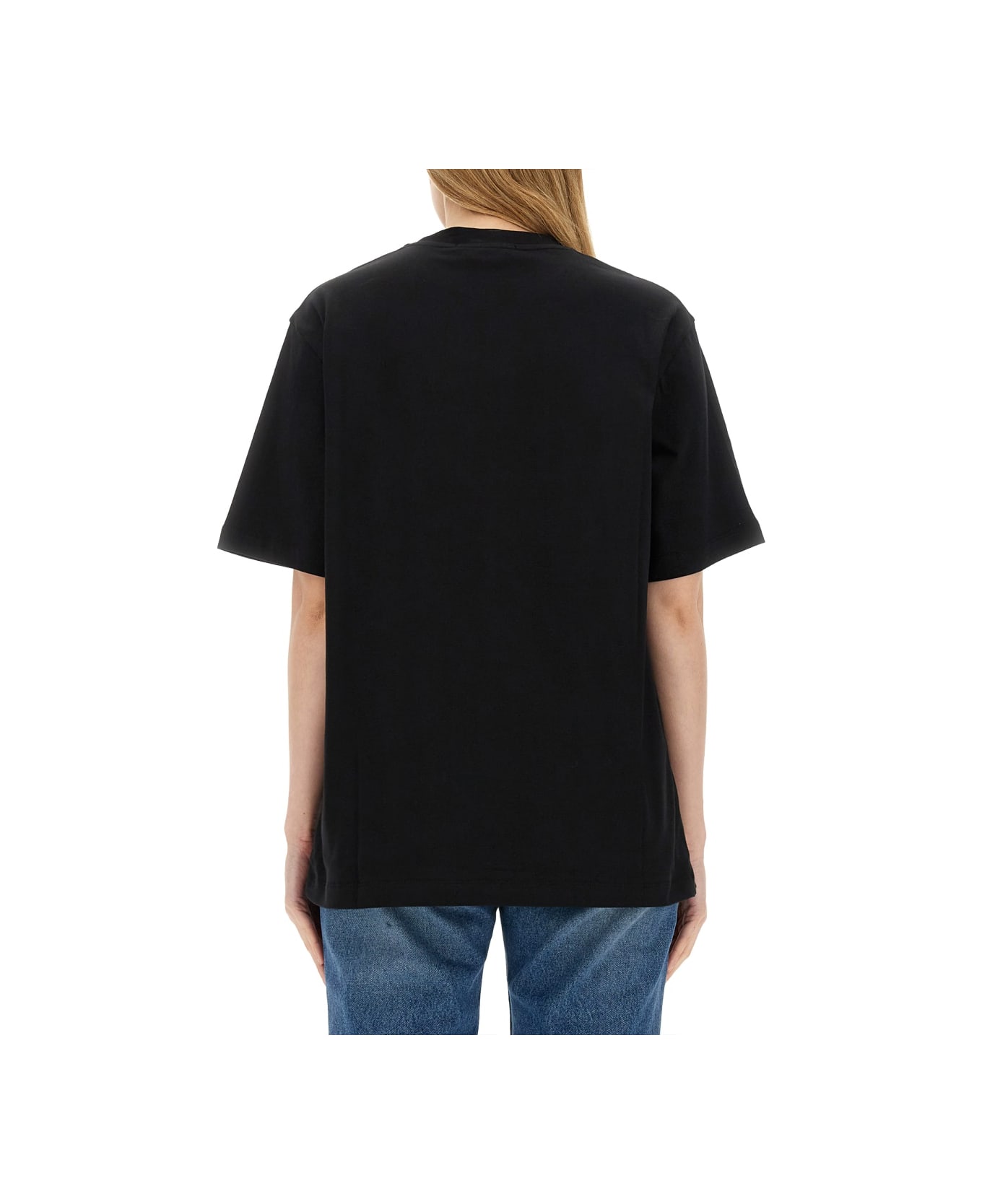 MSGM T-shirt With Logo - BLACK Tシャツ