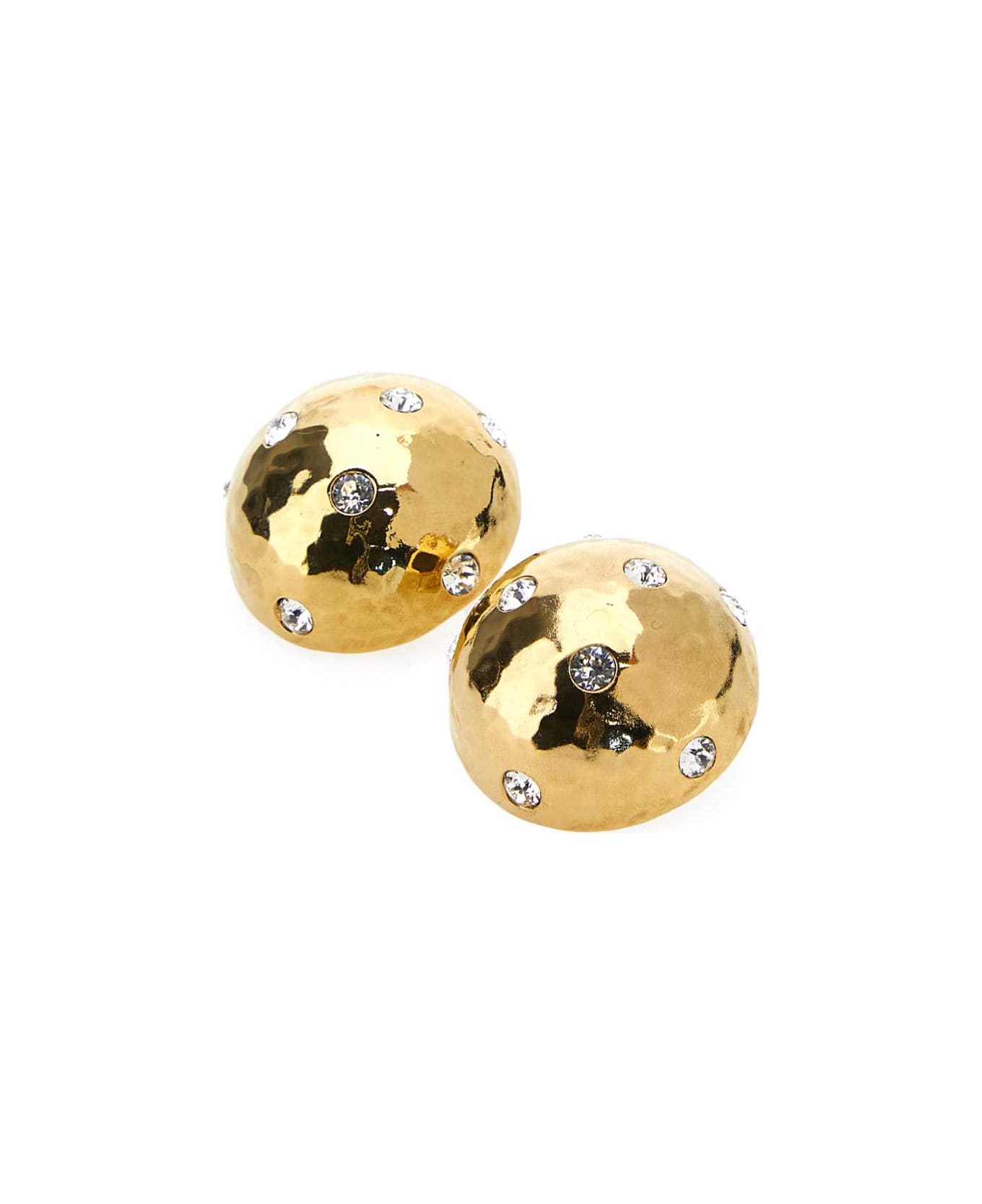 Saint Laurent Gold Metal Earrings - ORLAITONCRYSTAL イヤリング