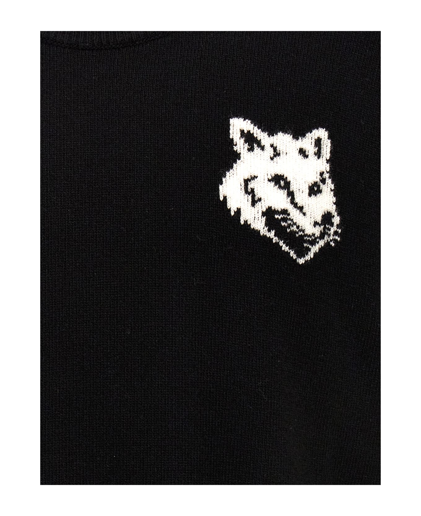 Maison Kitsuné 'fox Head' Sweater - Black   ニットウェア