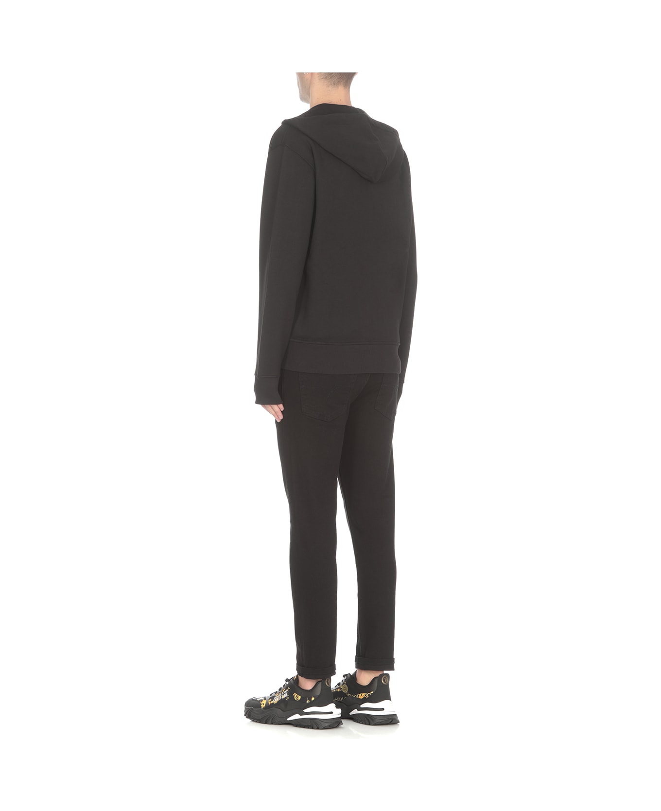 Versace Jeans Couture Logoed Sweatshirt - Black フリース