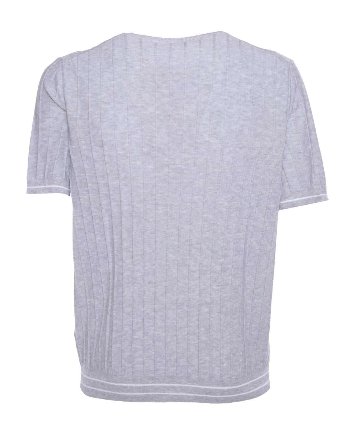 Peserico Knitted T-shirt - GREY