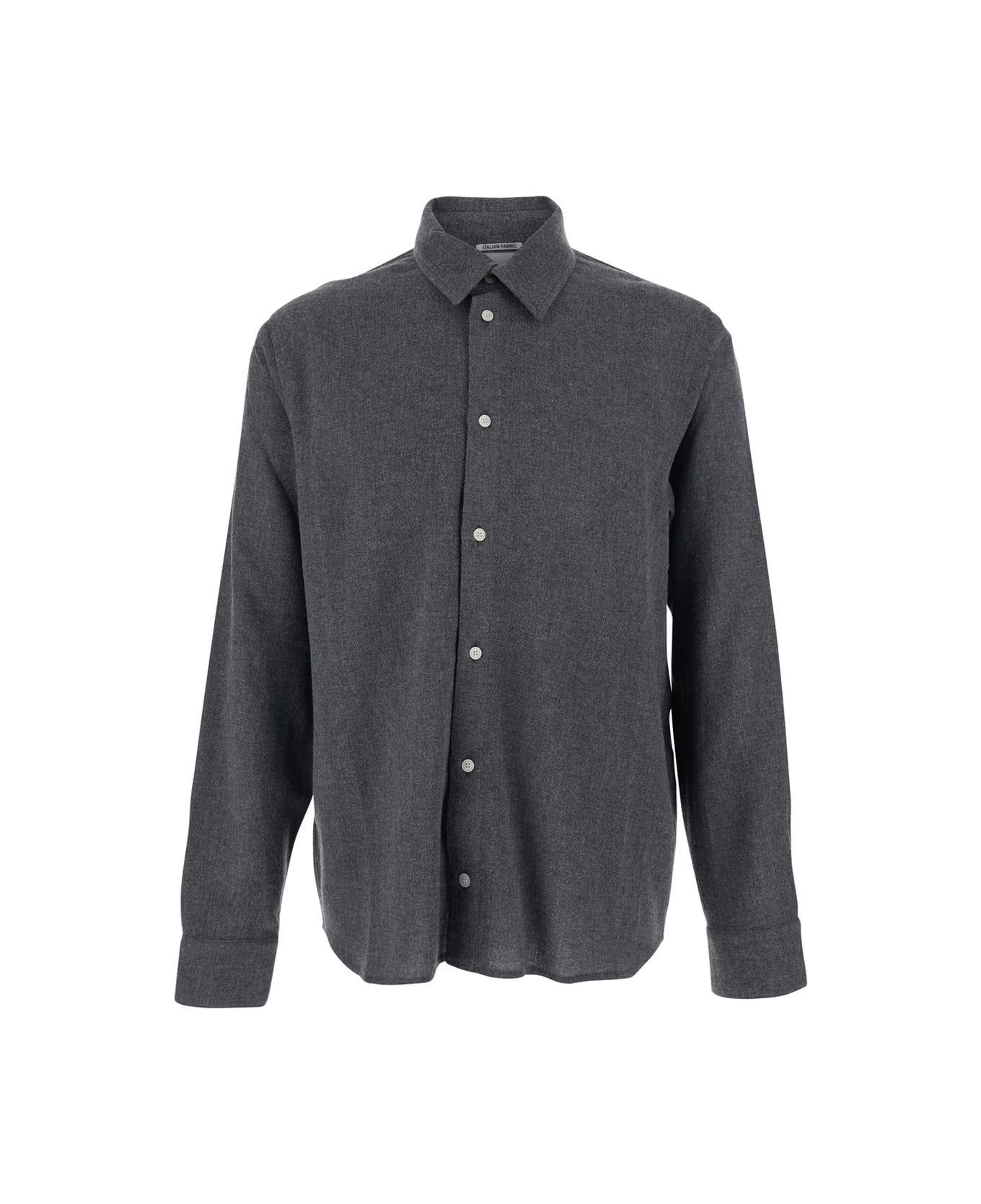 Won Hundred 
adriel
 Grey Shirt With Classic Collar In Wool Blend Man - Grey
