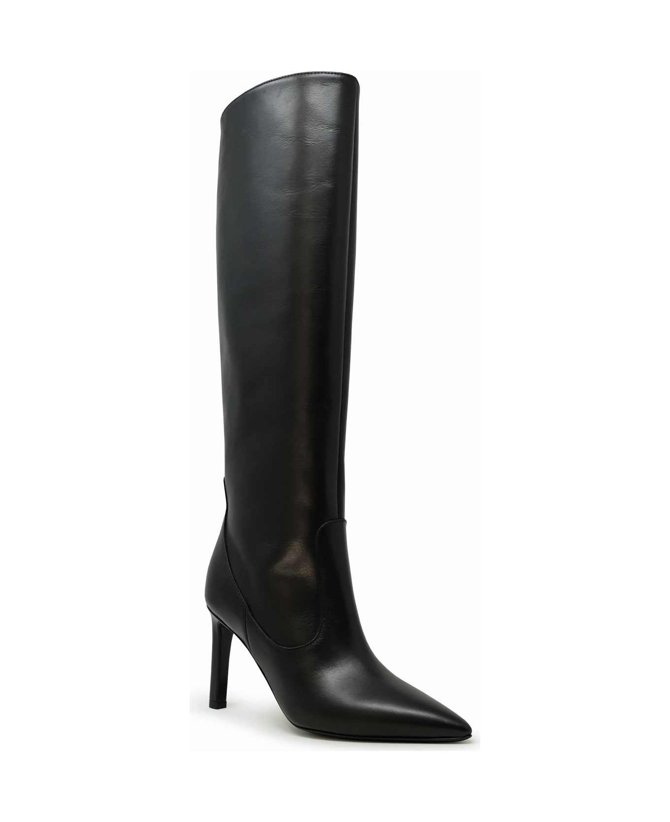 Parosh Anshoe Black Leather Boots - Black