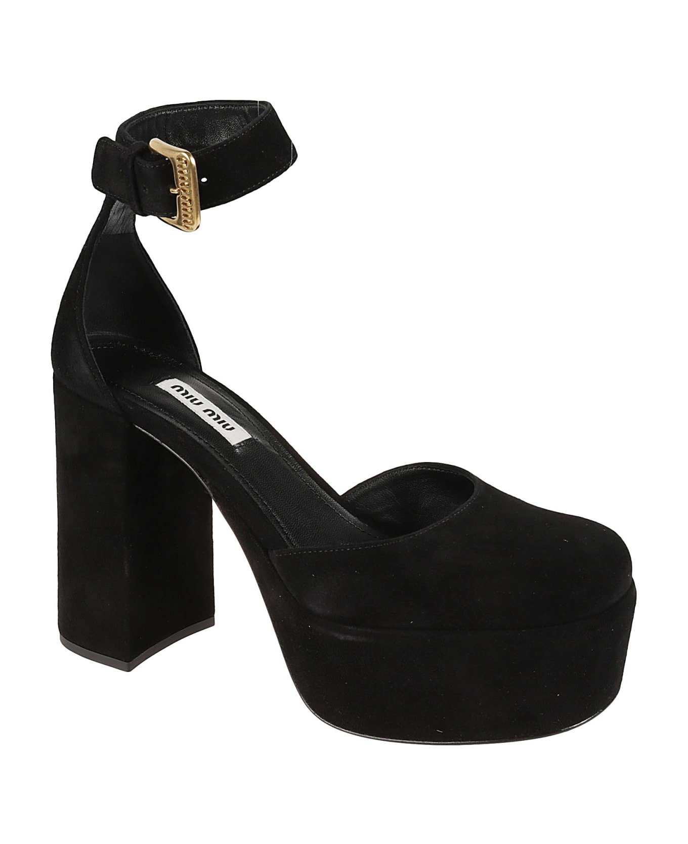 Miu Miu Ankle Strap Sandals - Black