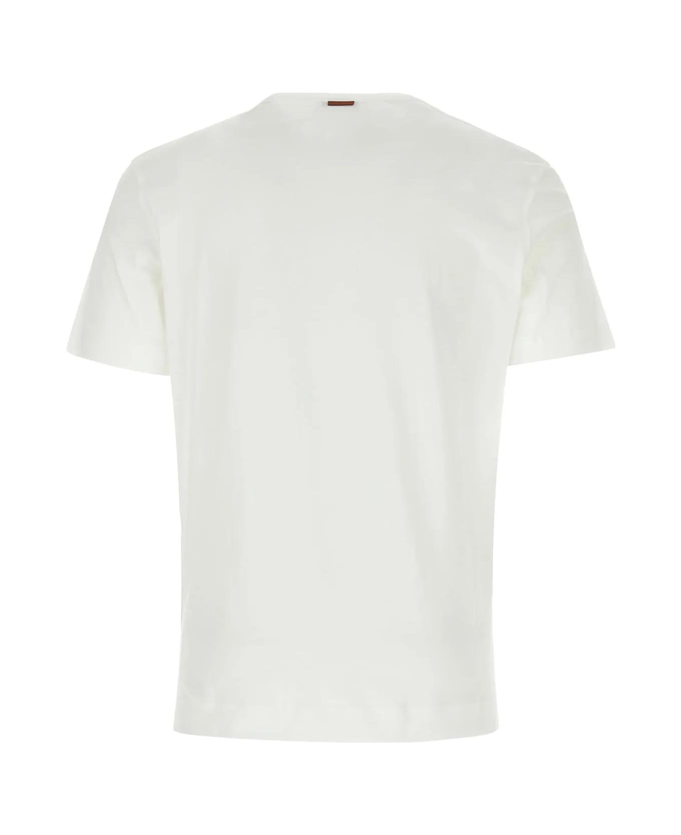 Zegna White Cotton T-shirt - White シャツ