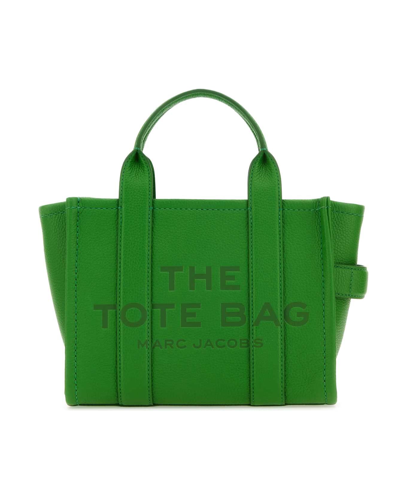 Marc Jacobs Green Leather Mini The Tote Bag Handbag - KIWI