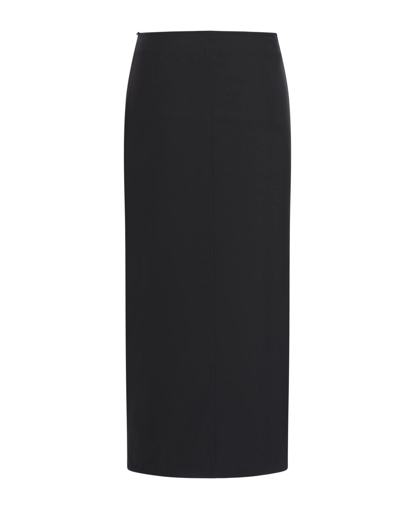 Ganni Drapey Melange Midi Skirt - Black スカート