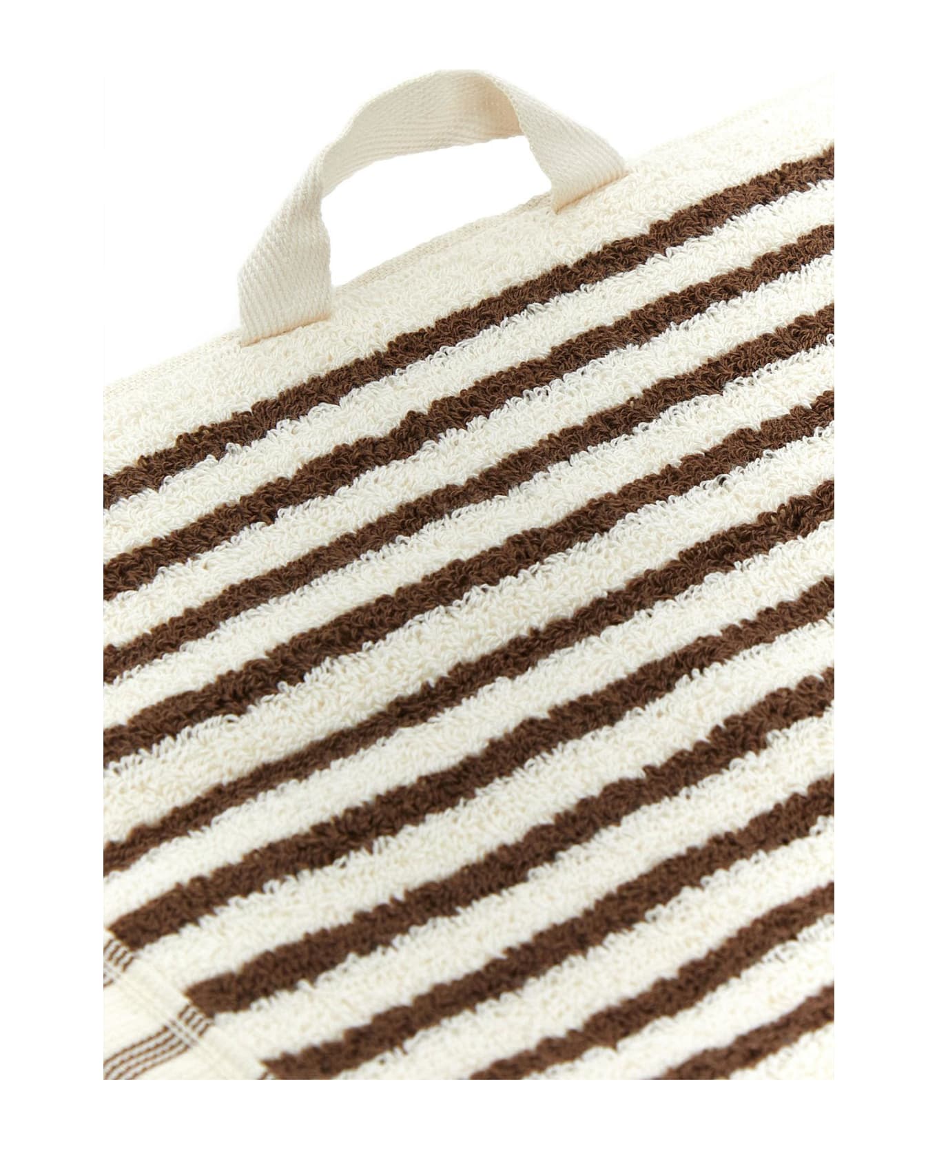 Tekla Embroidered Terry Towel - BROWN