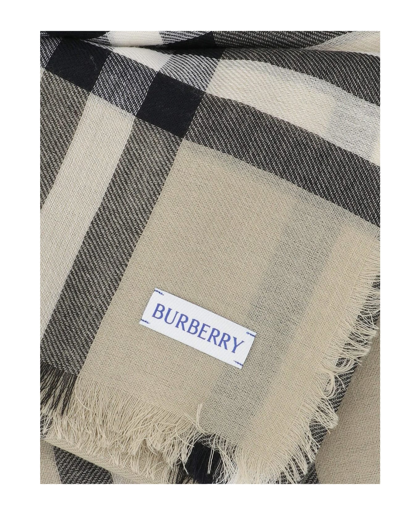 Burberry 'check' Wool Scarf - Green