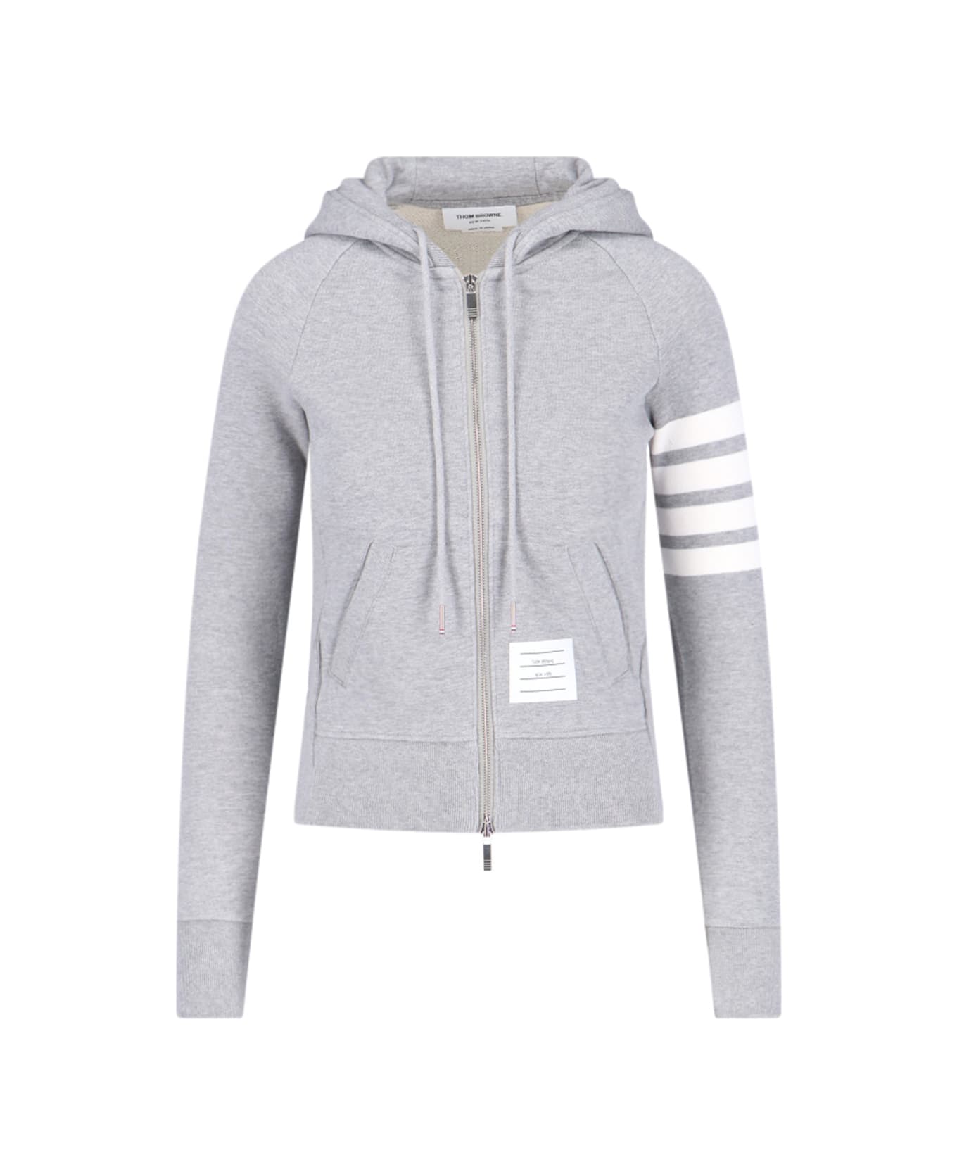 Thom Browne 4-bar Zip Sweatshirt - LT GREY