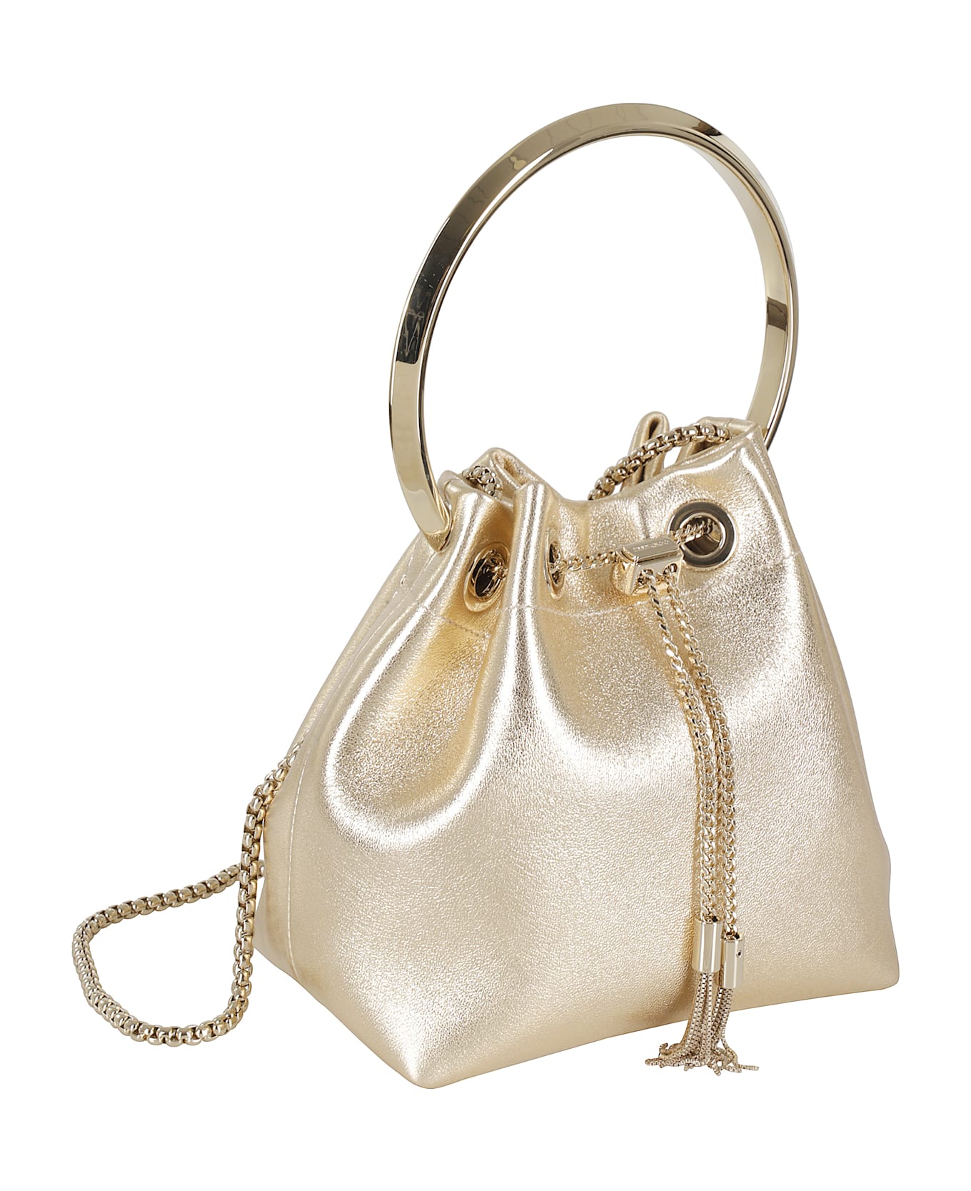Jimmy Choo Metallic Nappa Metal Handle - Gold