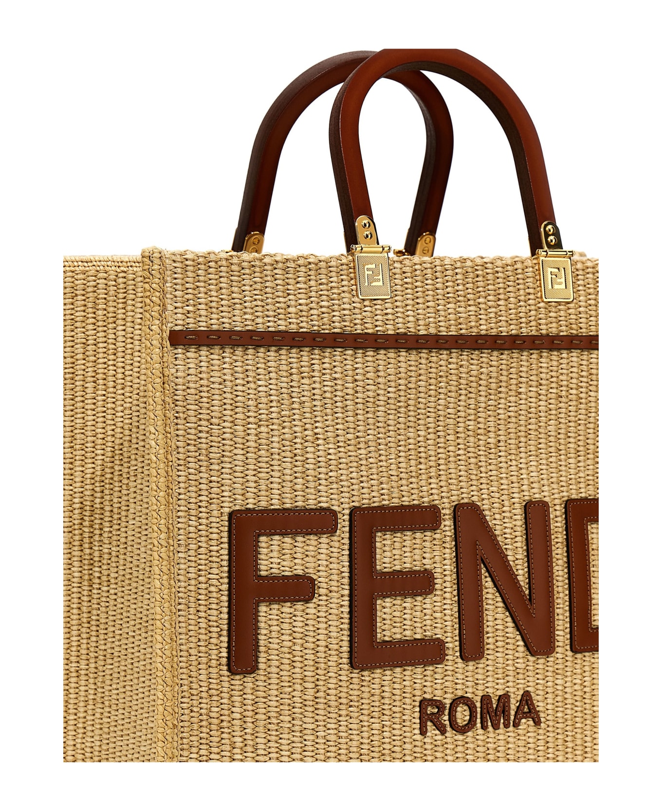 Fendi 'fendi Sunshine Medium' Shopping Bag - Beige