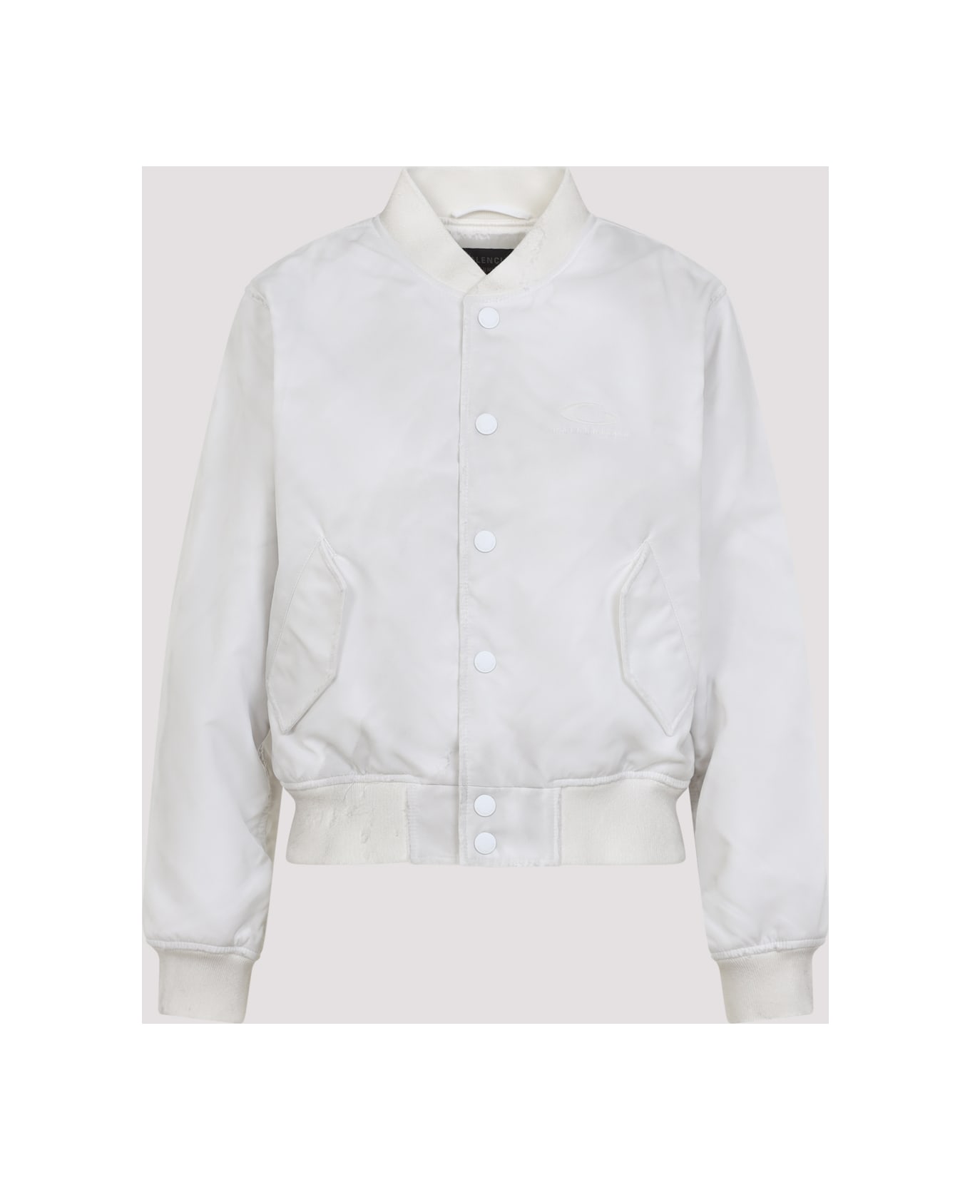 Balenciaga Shrunk Varsity Jacket - White