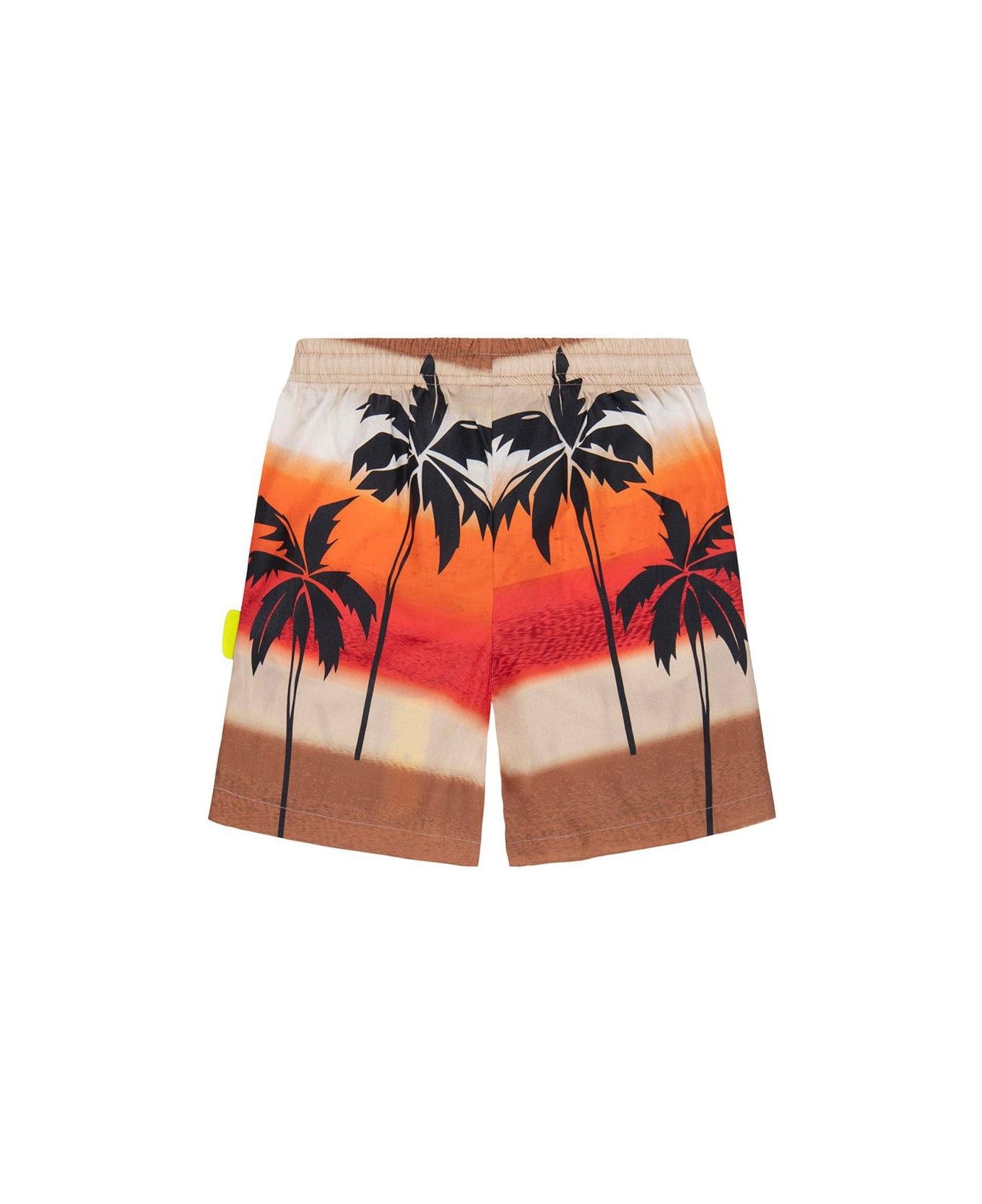 Barrow Palm Tree Printed Drawstring Shorts - Sabbia