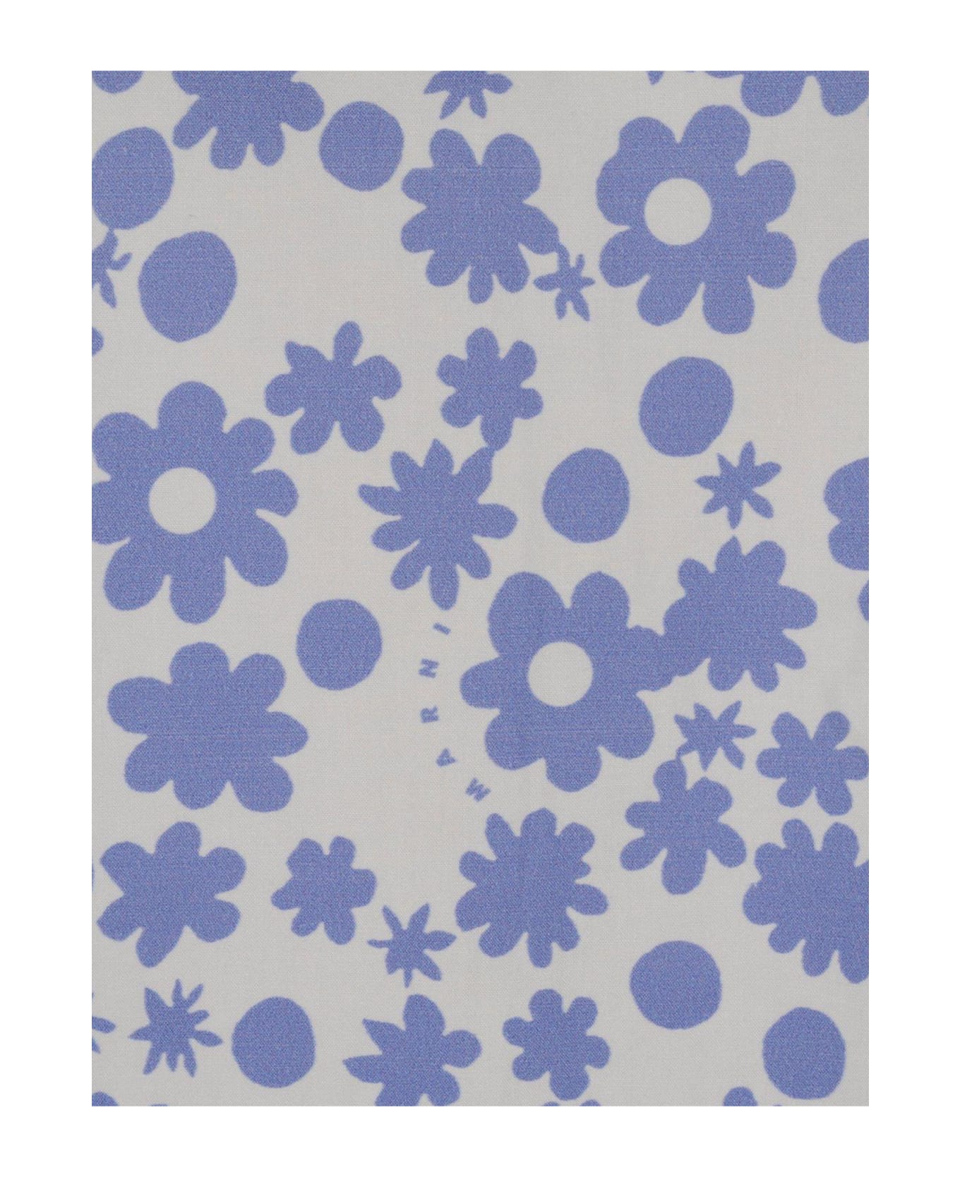 Marni Poplin Bowling Shirt - Blue