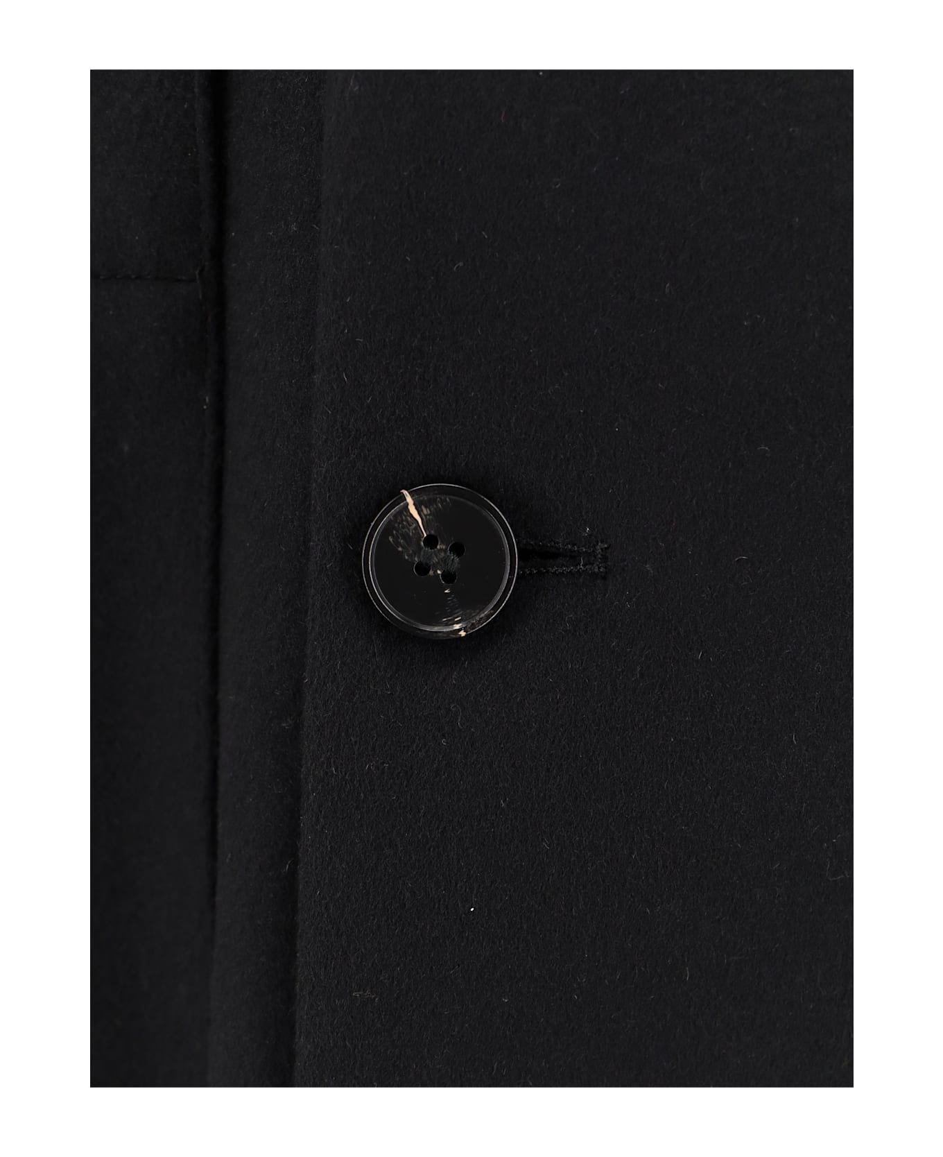 Paltò Ganzo Wool And Cashmere Coat - Black