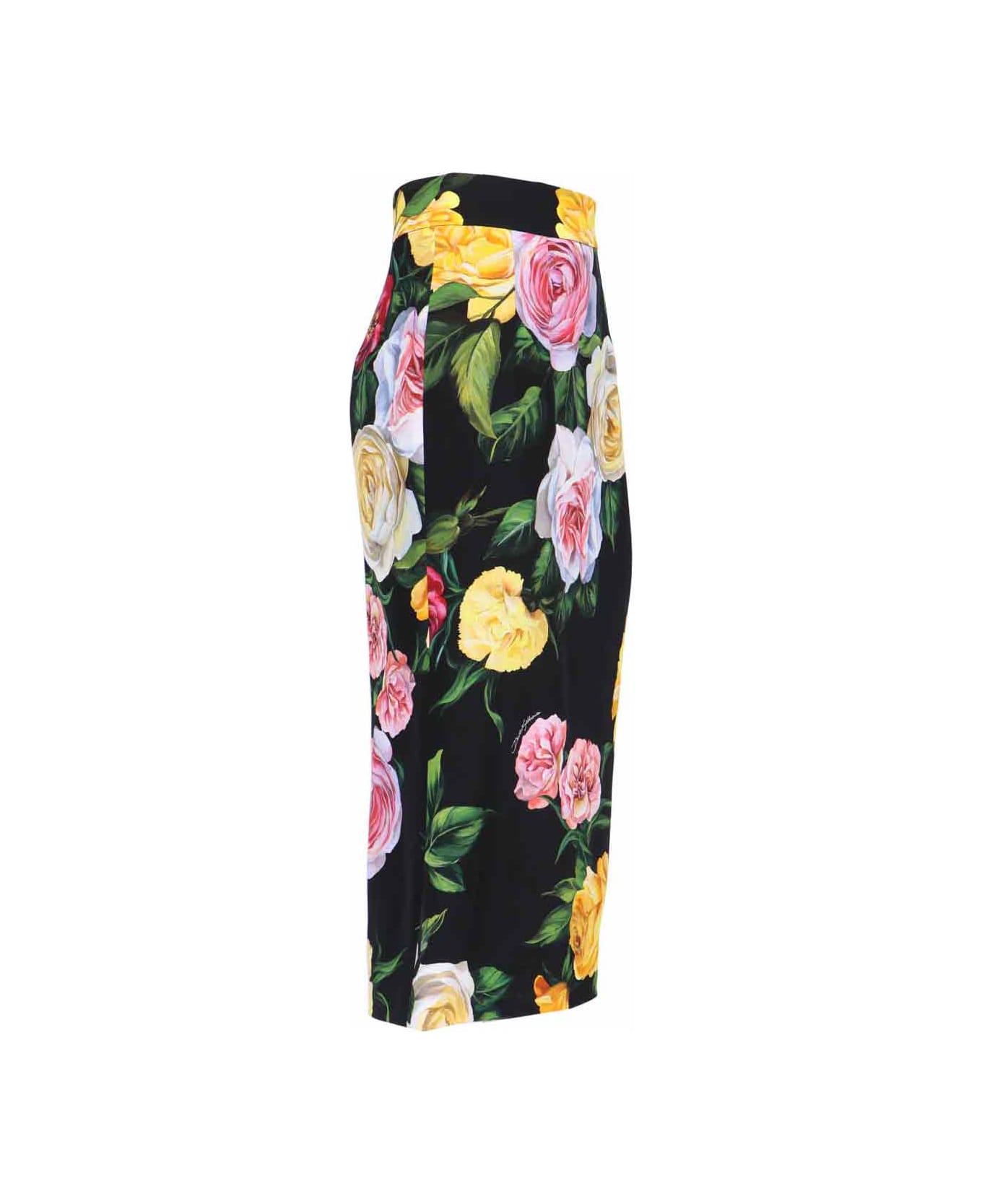 Dolce 
Gabbana Floral Sheath Skirt - Black
