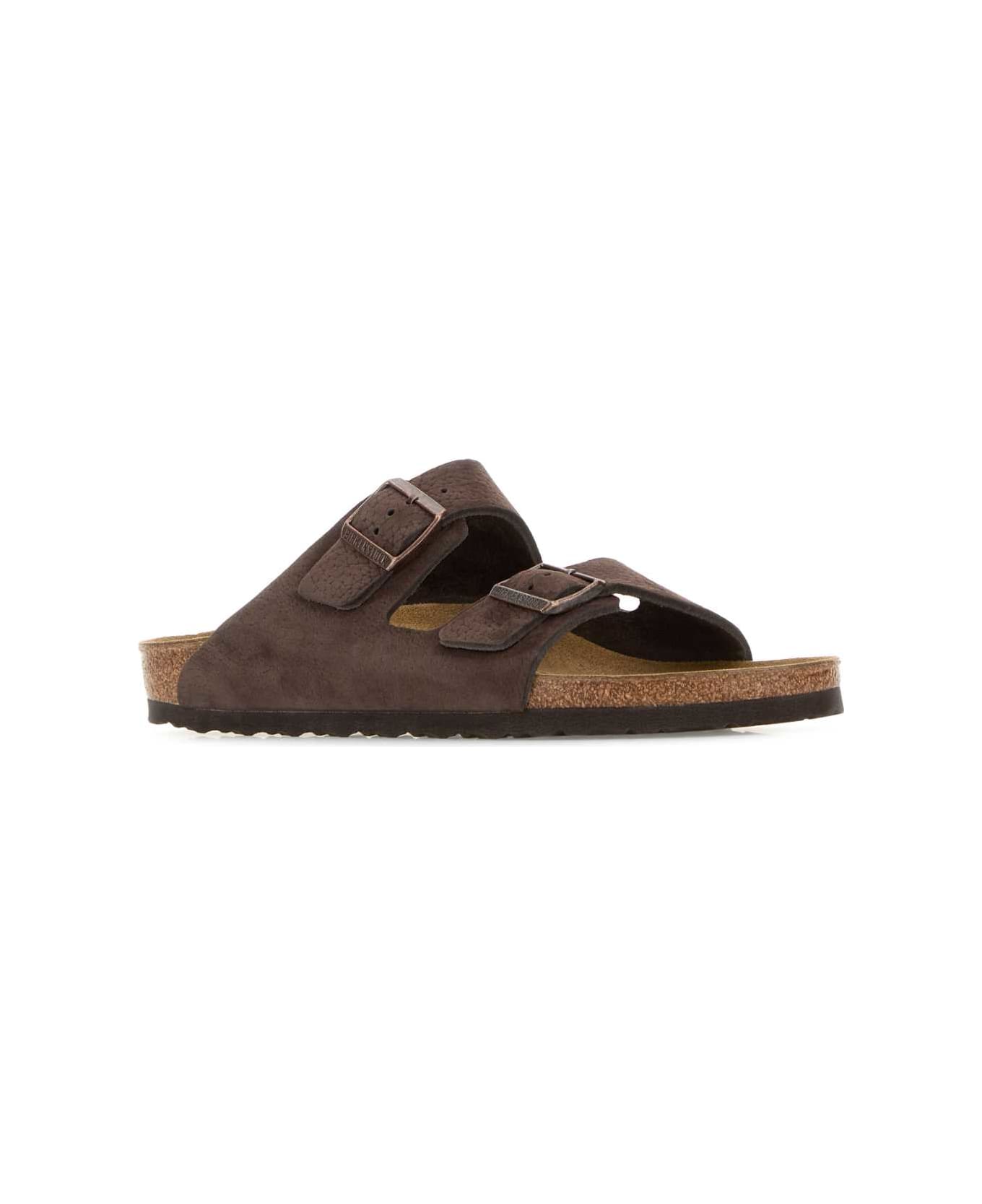 Birkenstock Brown Suede Arizona Bs Slippers - BROWN