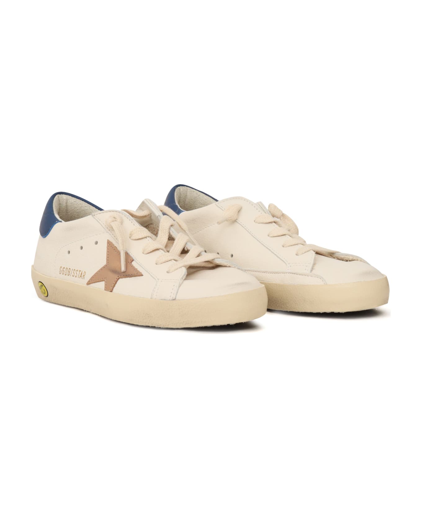 Golden Goose Super Star Nappa Upper And List Nabuk Star Leather Heel - WHITE