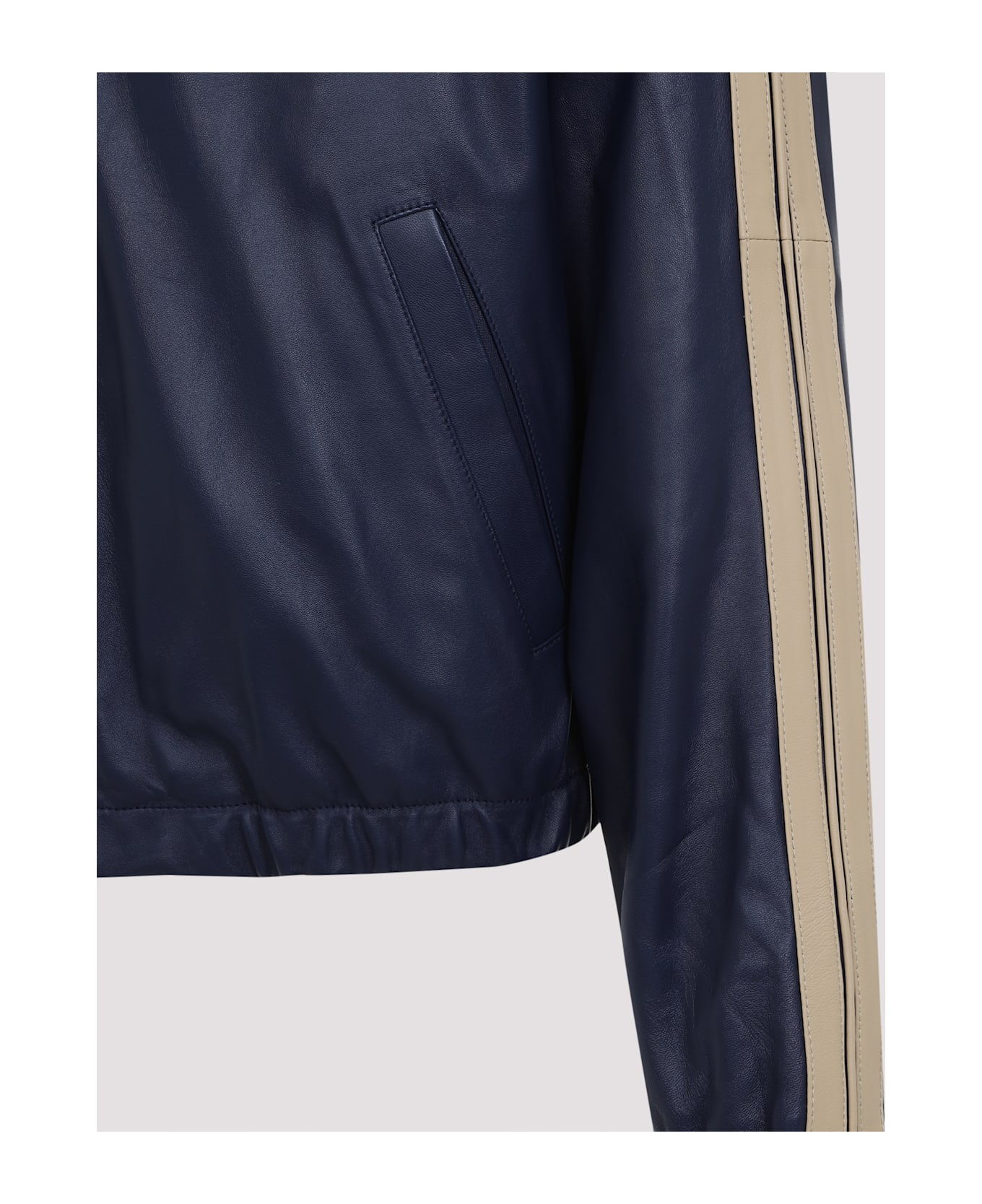 Marni Ovine Leather Jacket - Blue China