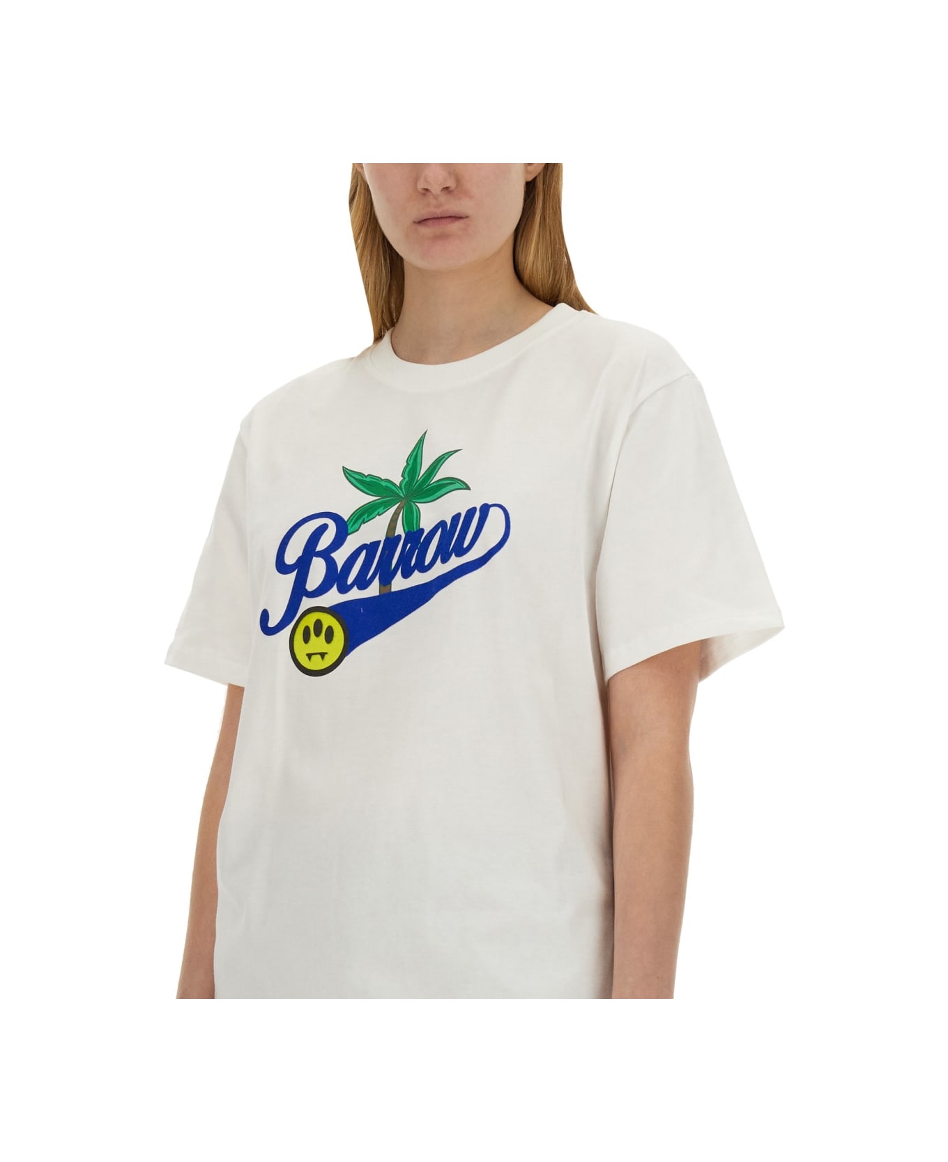 Barrow T-shirt With Logo - Bianco