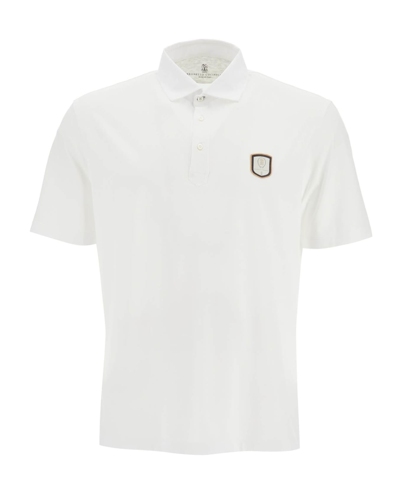 Brunello Cucinelli Technical Jersey Polo Shirt - White