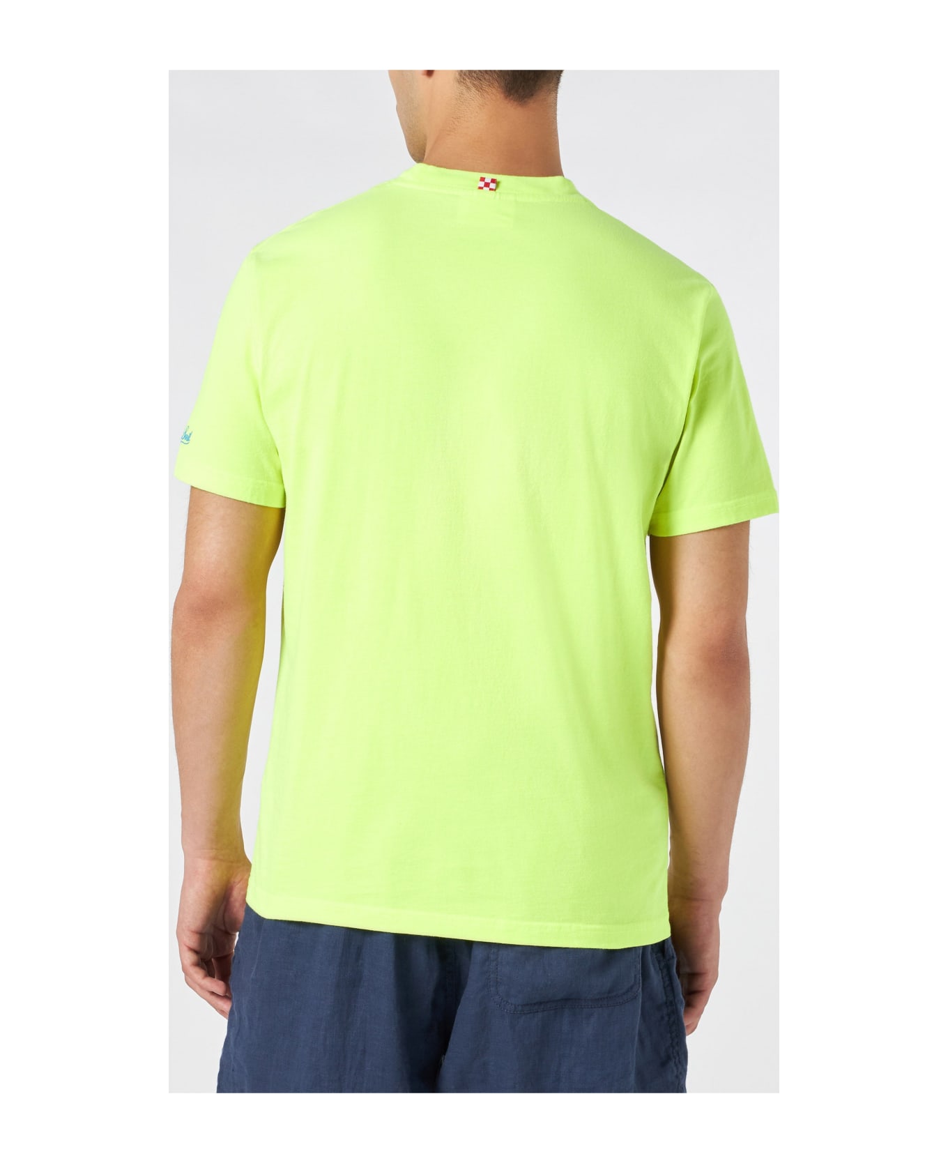 MC2 Saint Barth Man Cotton T-shirt With Fiat 500 Print | Fiat 500© Special Edition - YELLOW