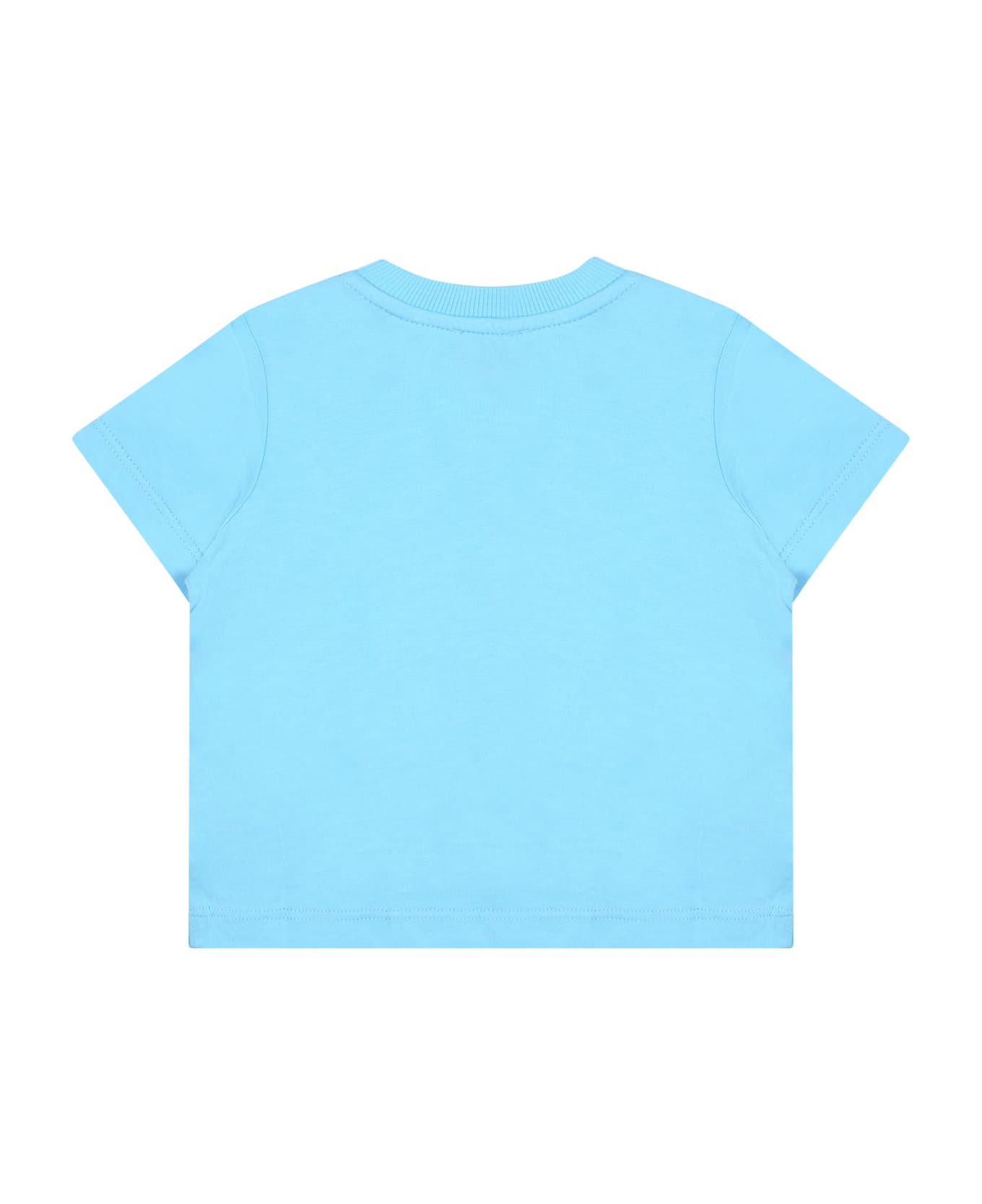 Moschino Light Blue T-shirt For Baby Boy With Teddy Bear - Light Blue