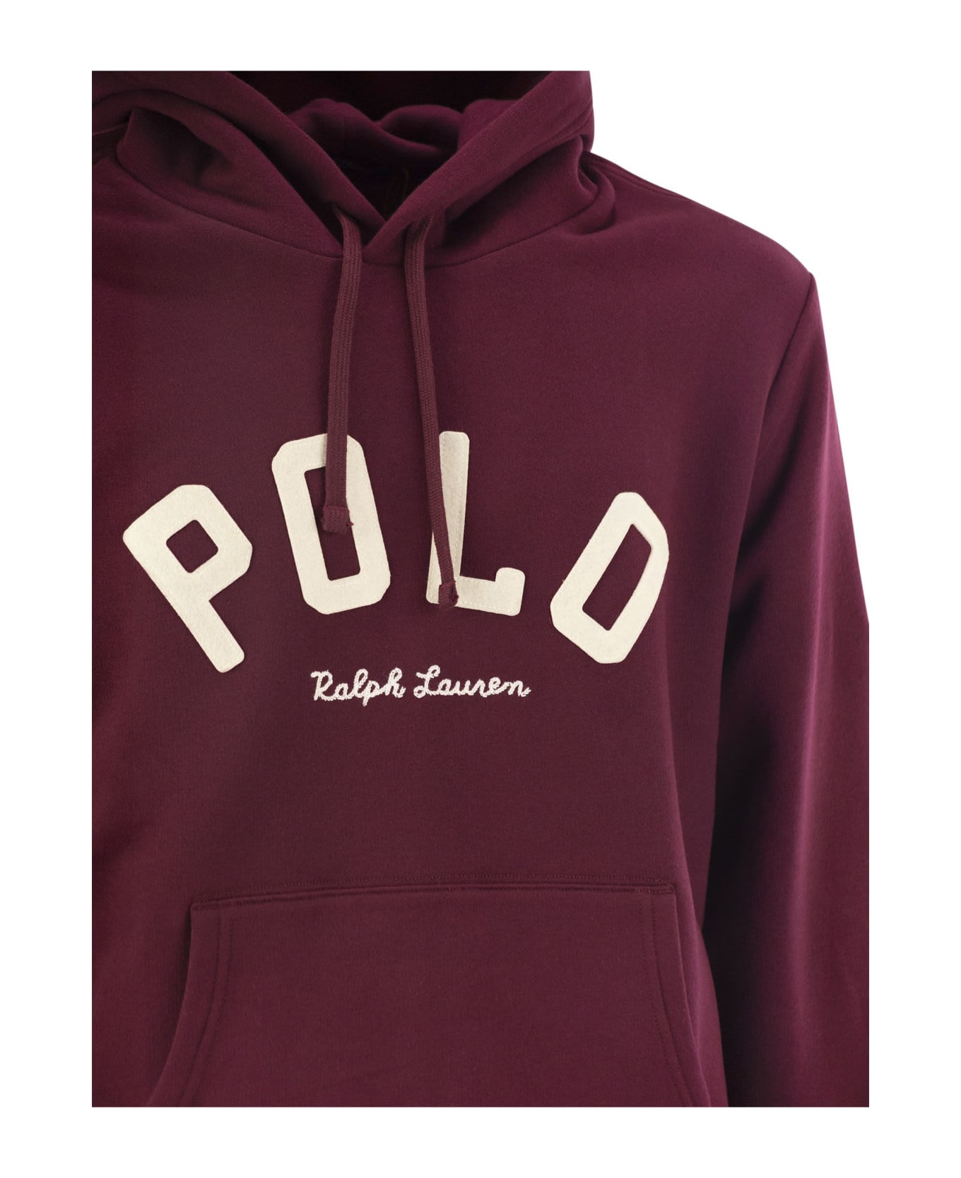 Polo Ralph Lauren Cotton Blend Sweatshirt With Logo - Bordeaux