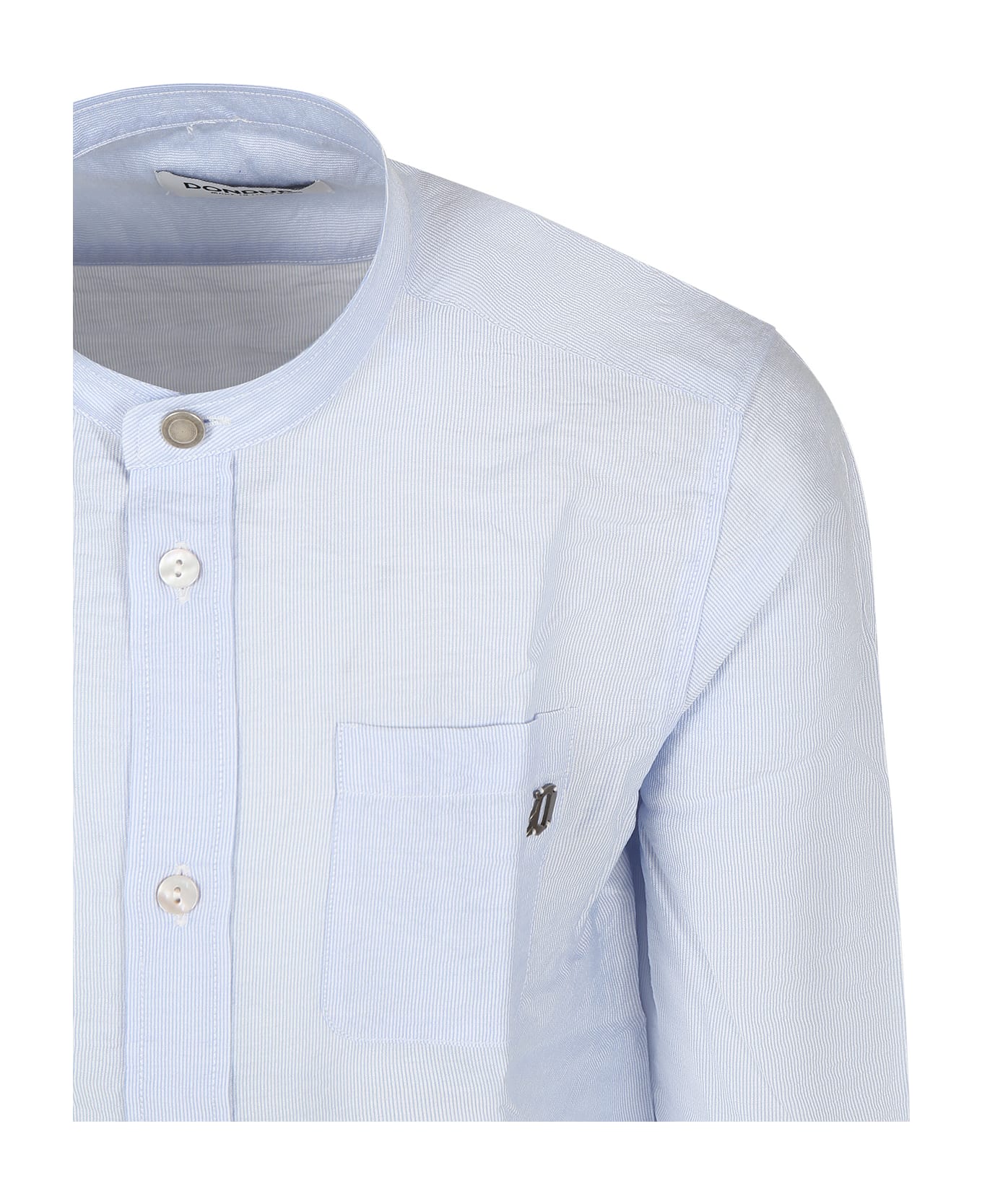 Dondup Light Blue Shirt For Boy With Logo - Light Blue