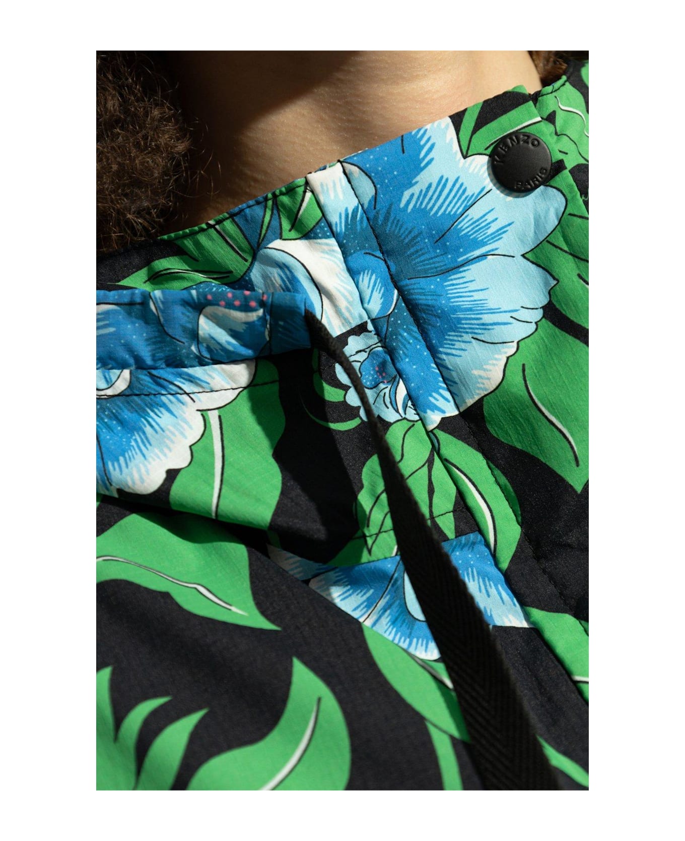 Kenzo Peonies Short Windbreaker - Black