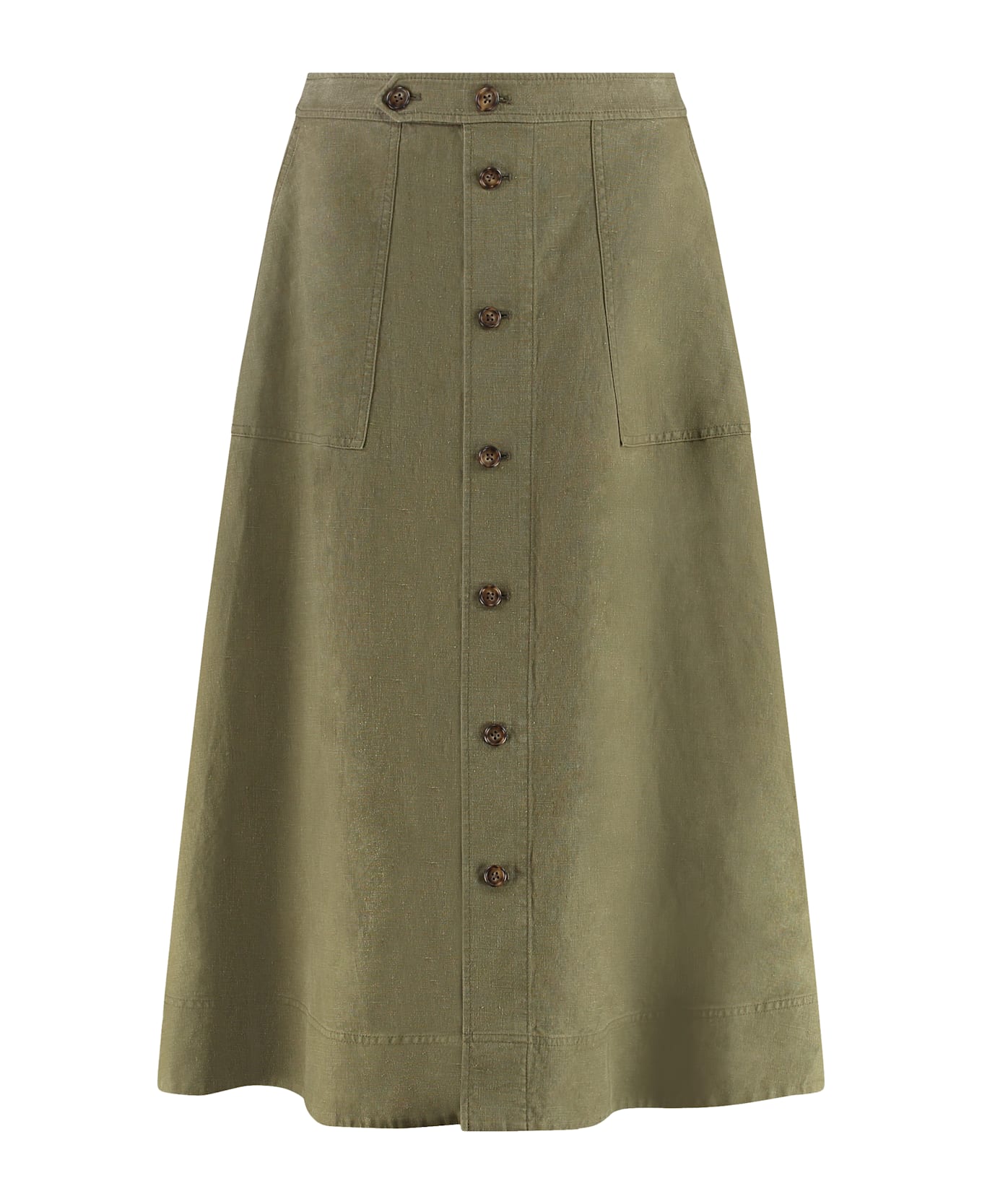 Ralph Lauren A-line Midi Skirt - Green